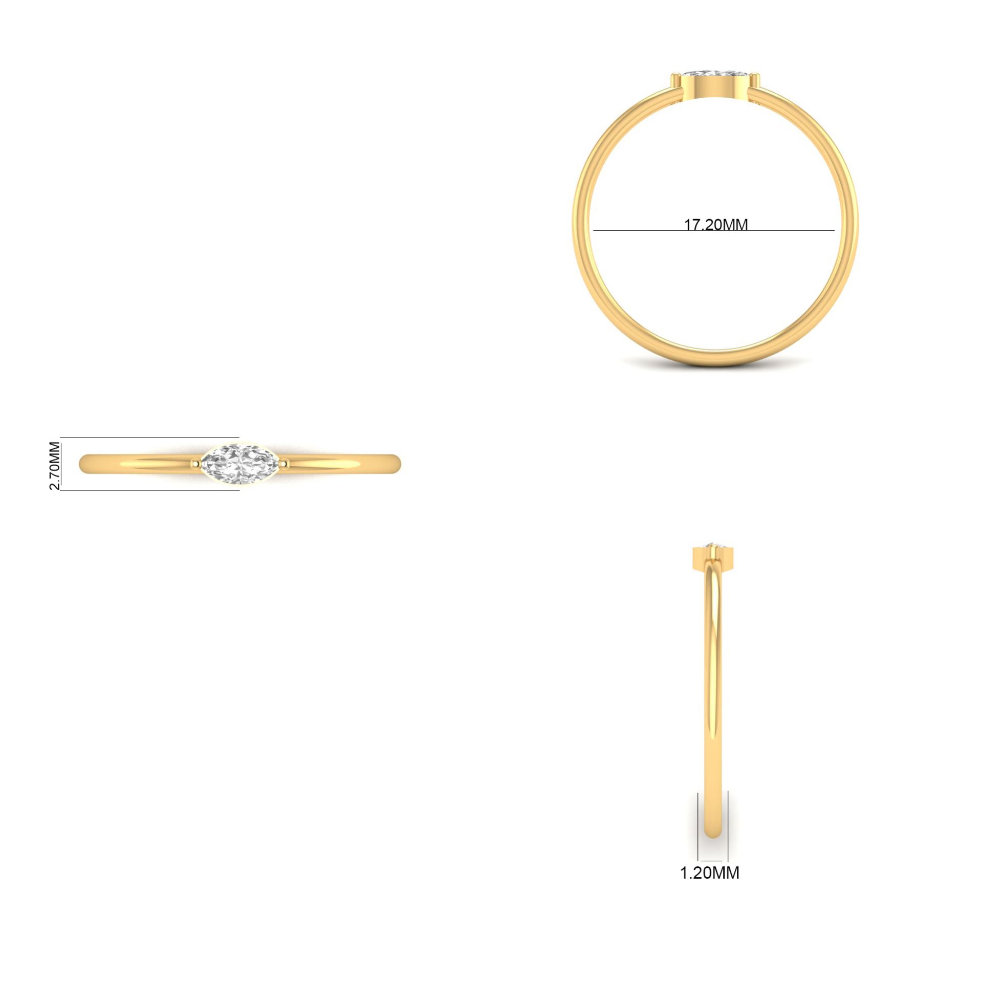 Marquise Cut Moissanit...