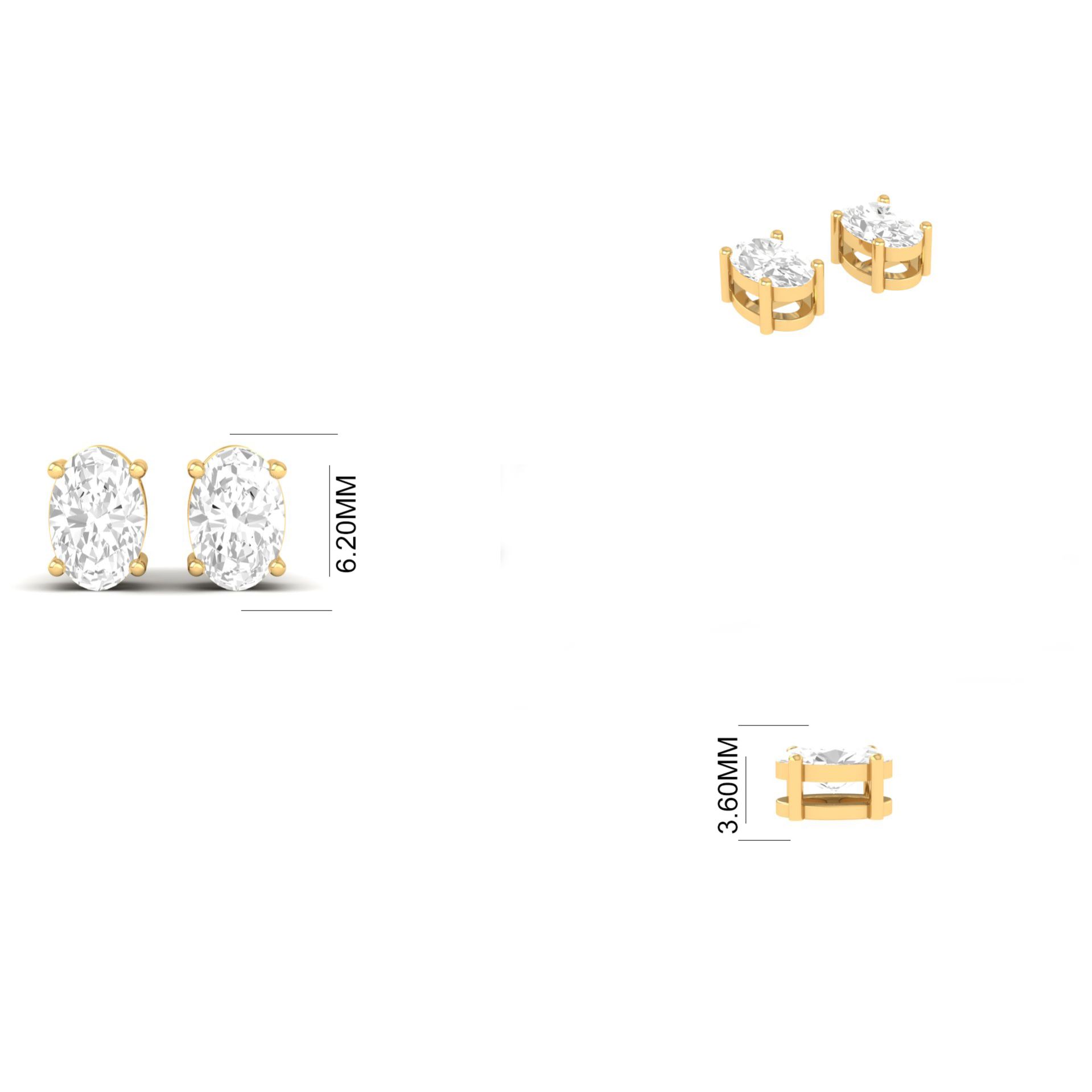 Oval Cut Moissanite St...