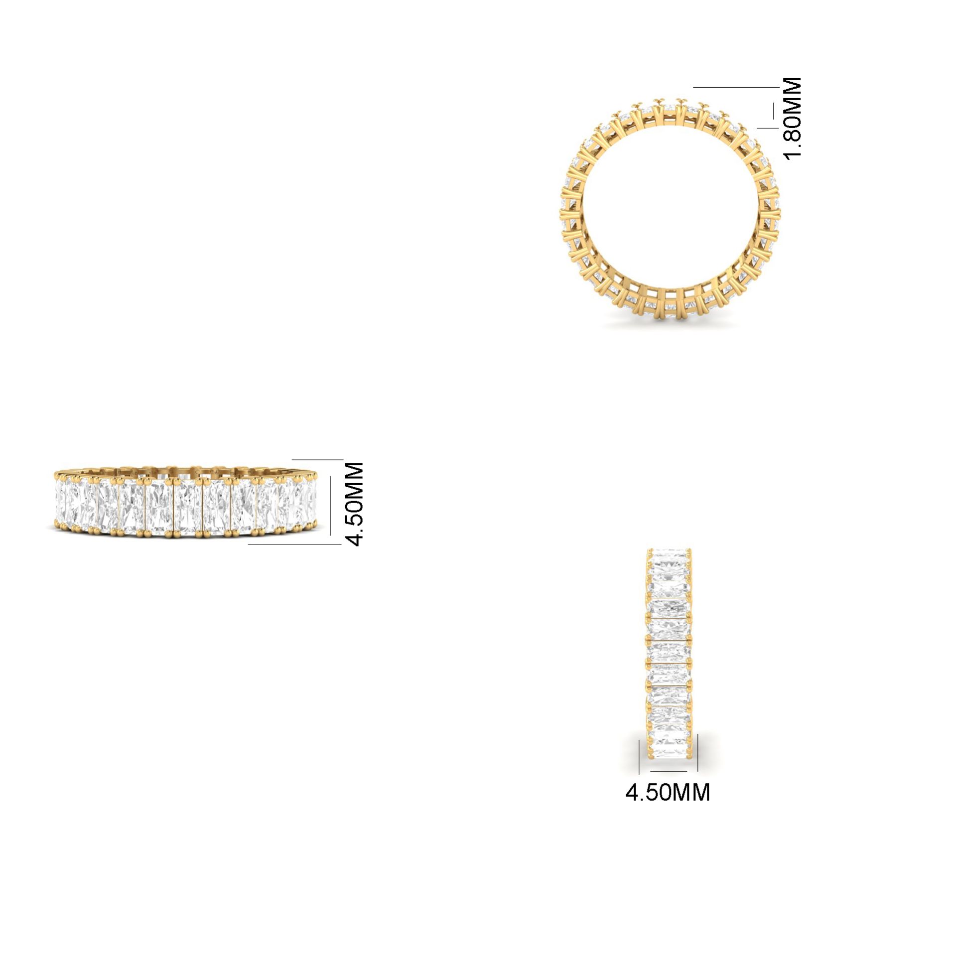 Radiant Cut Moissanite...