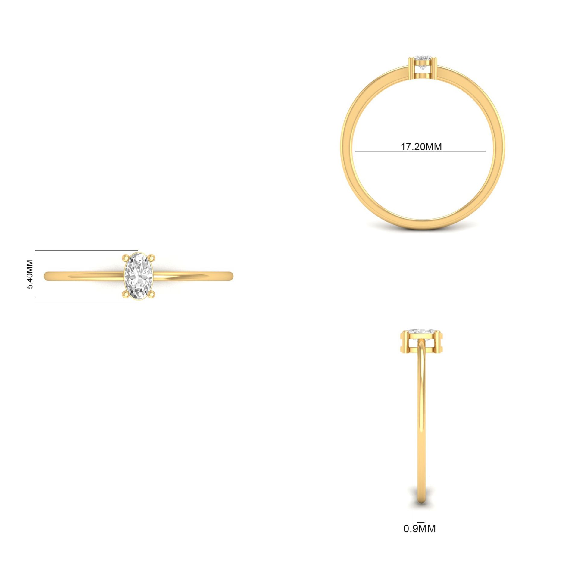 Oval Cut Solitaire Eng...