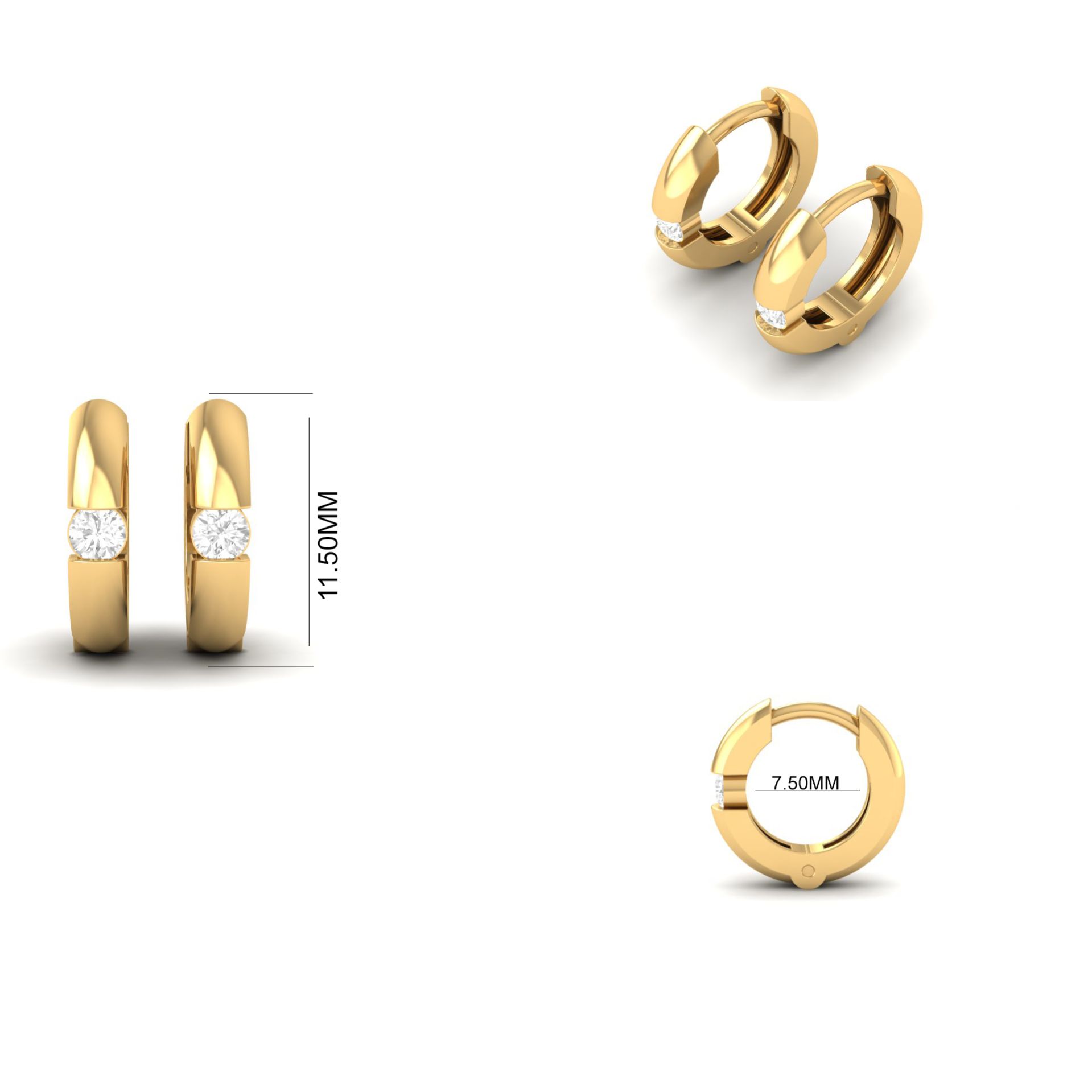 Men’s Moissanite Hoo...