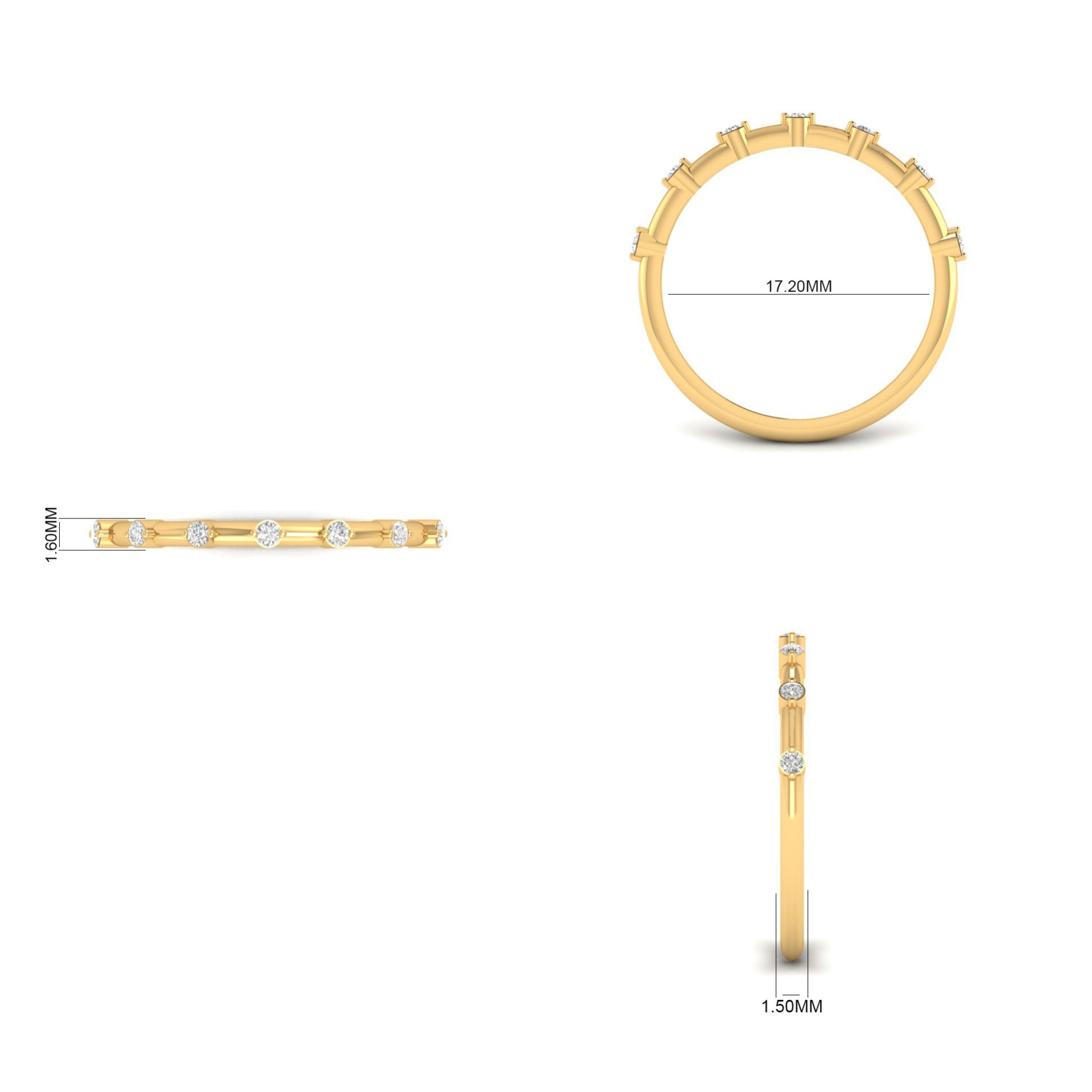 Dainty Moissanite Dot ...