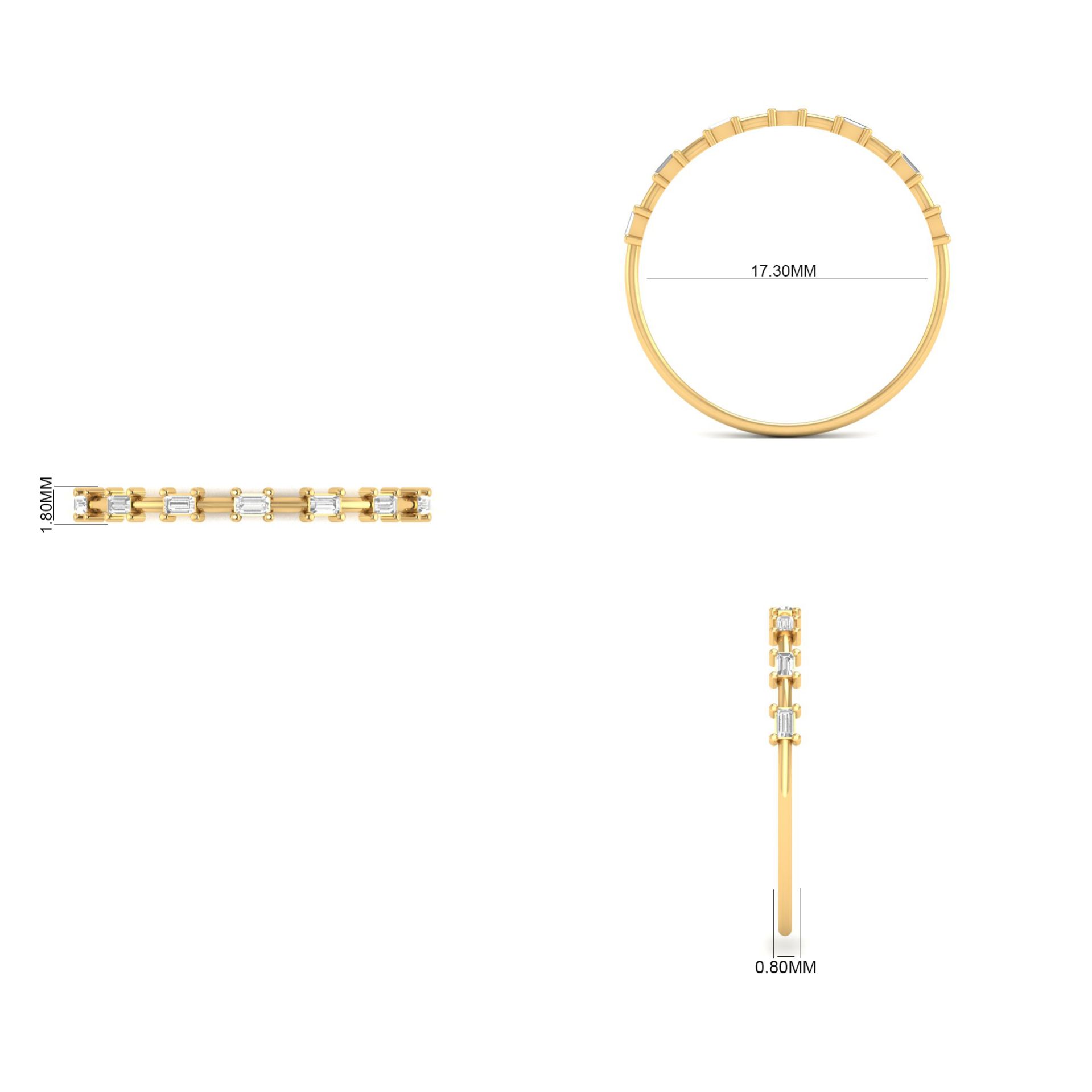 Dainty Baguette Moissa...