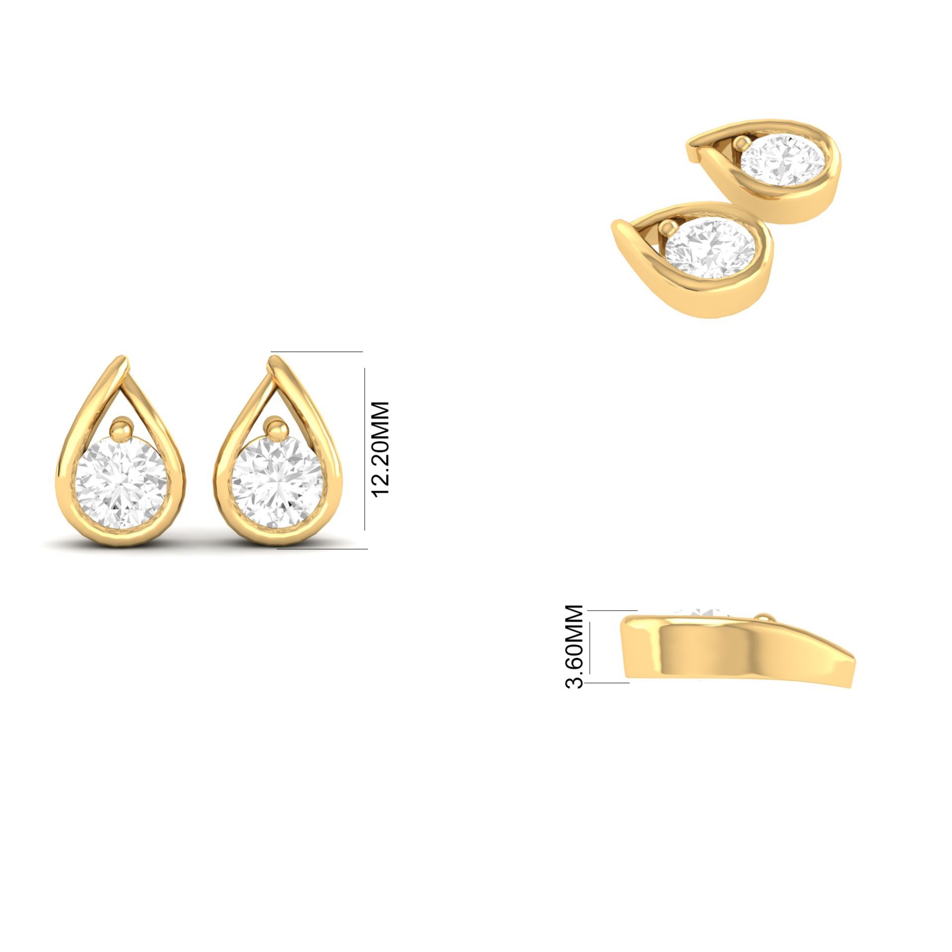 Teardrop Moissanite St...