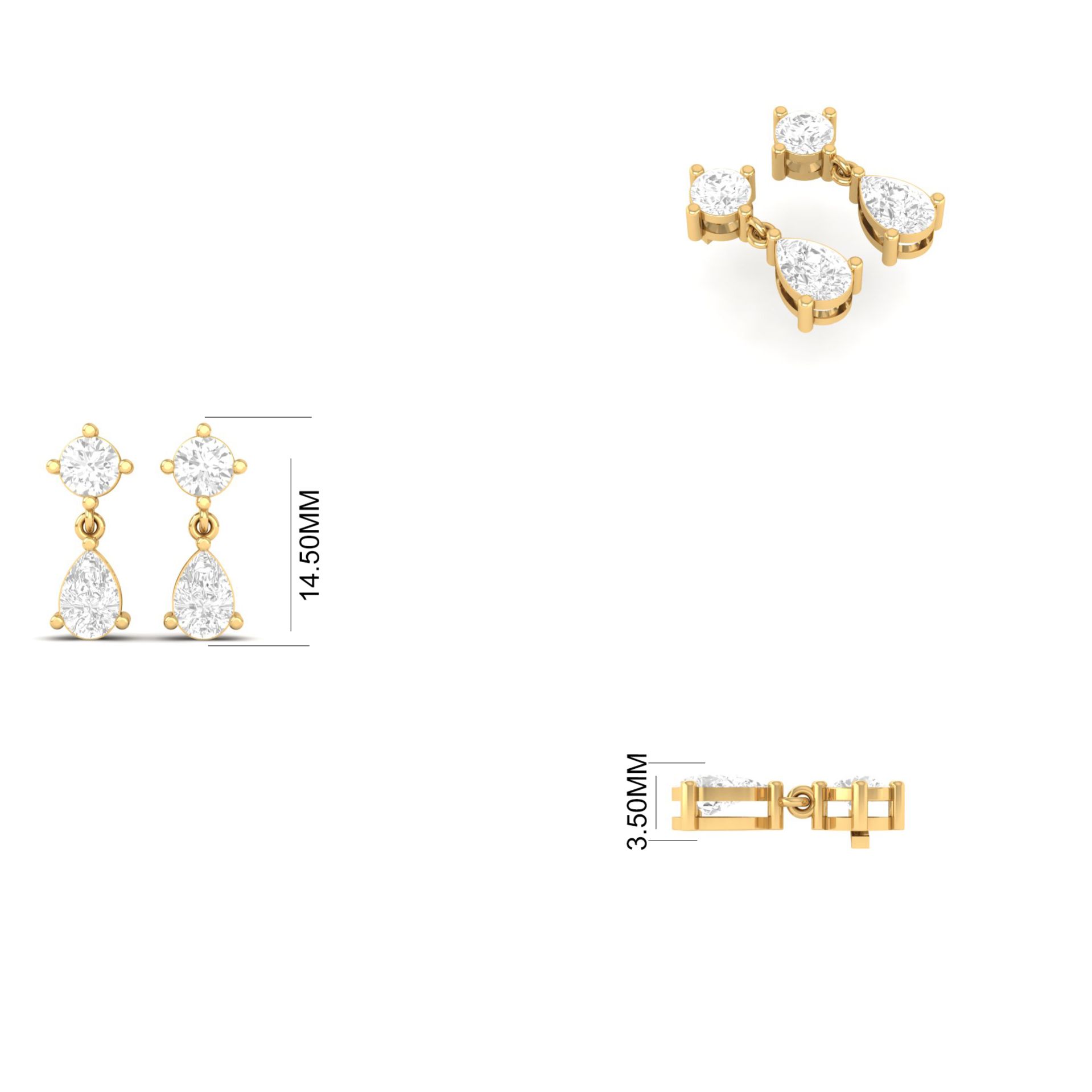 Pear Drop Diamond Dang...