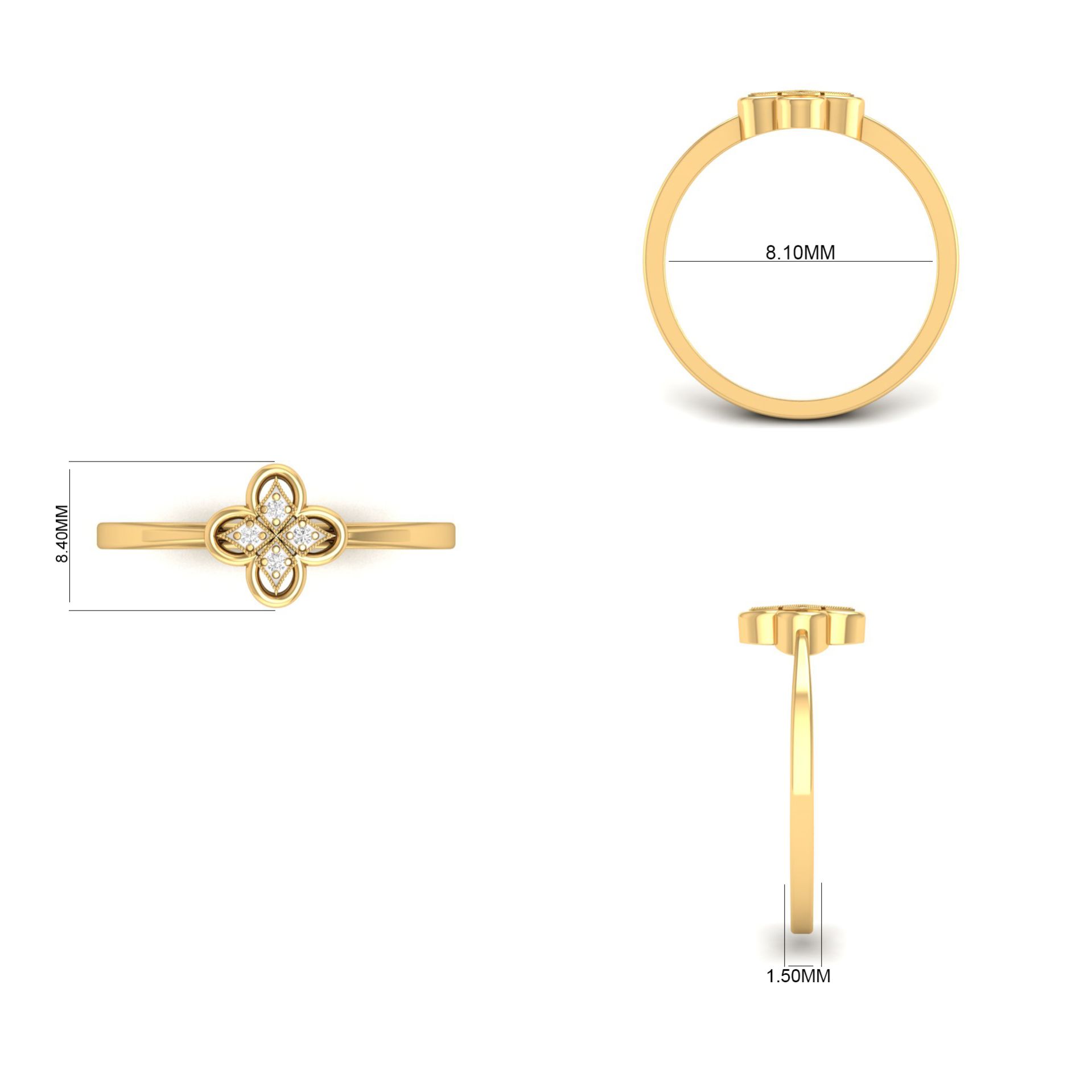 Flower Shape Engagemen...