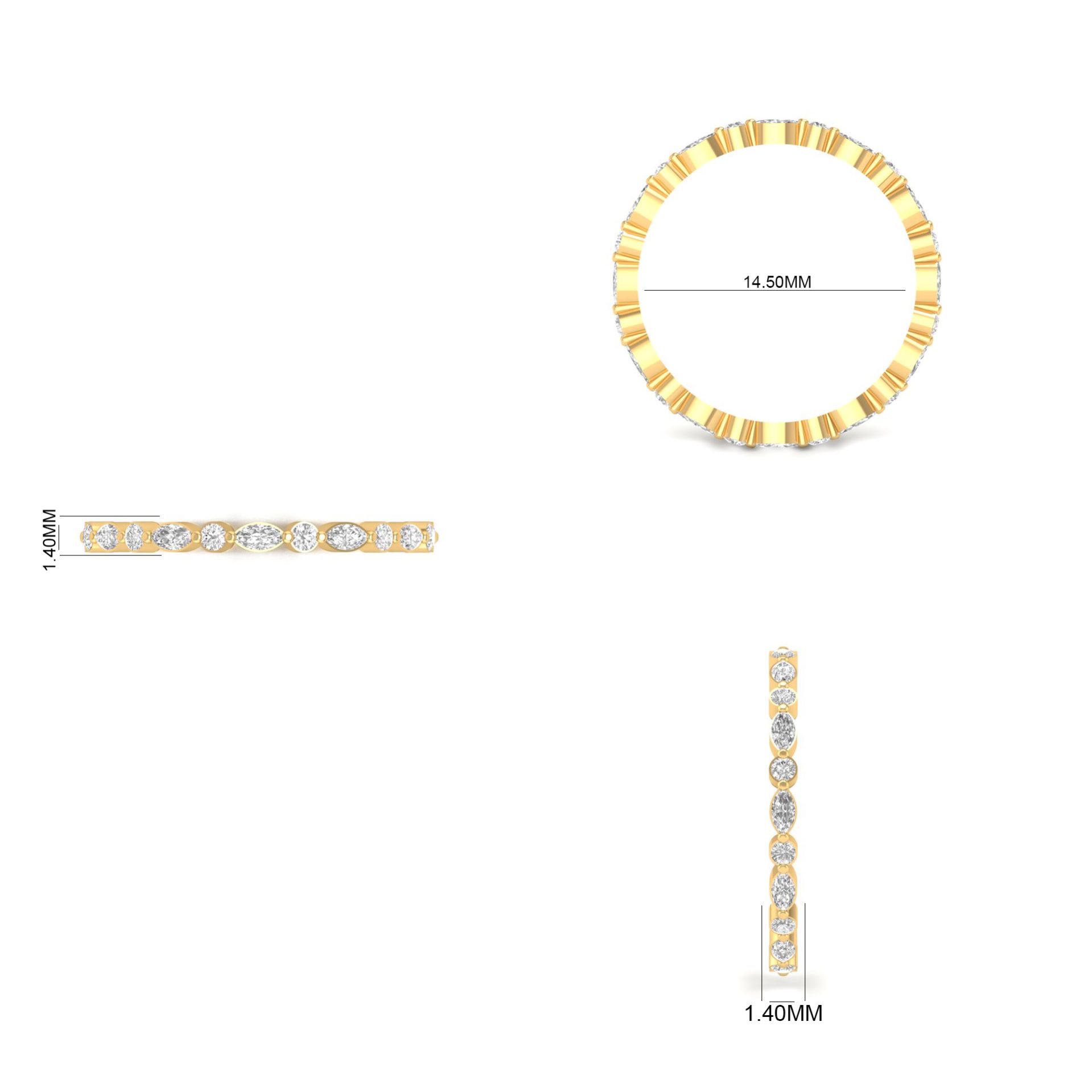 Marquise Cut Moissanit...