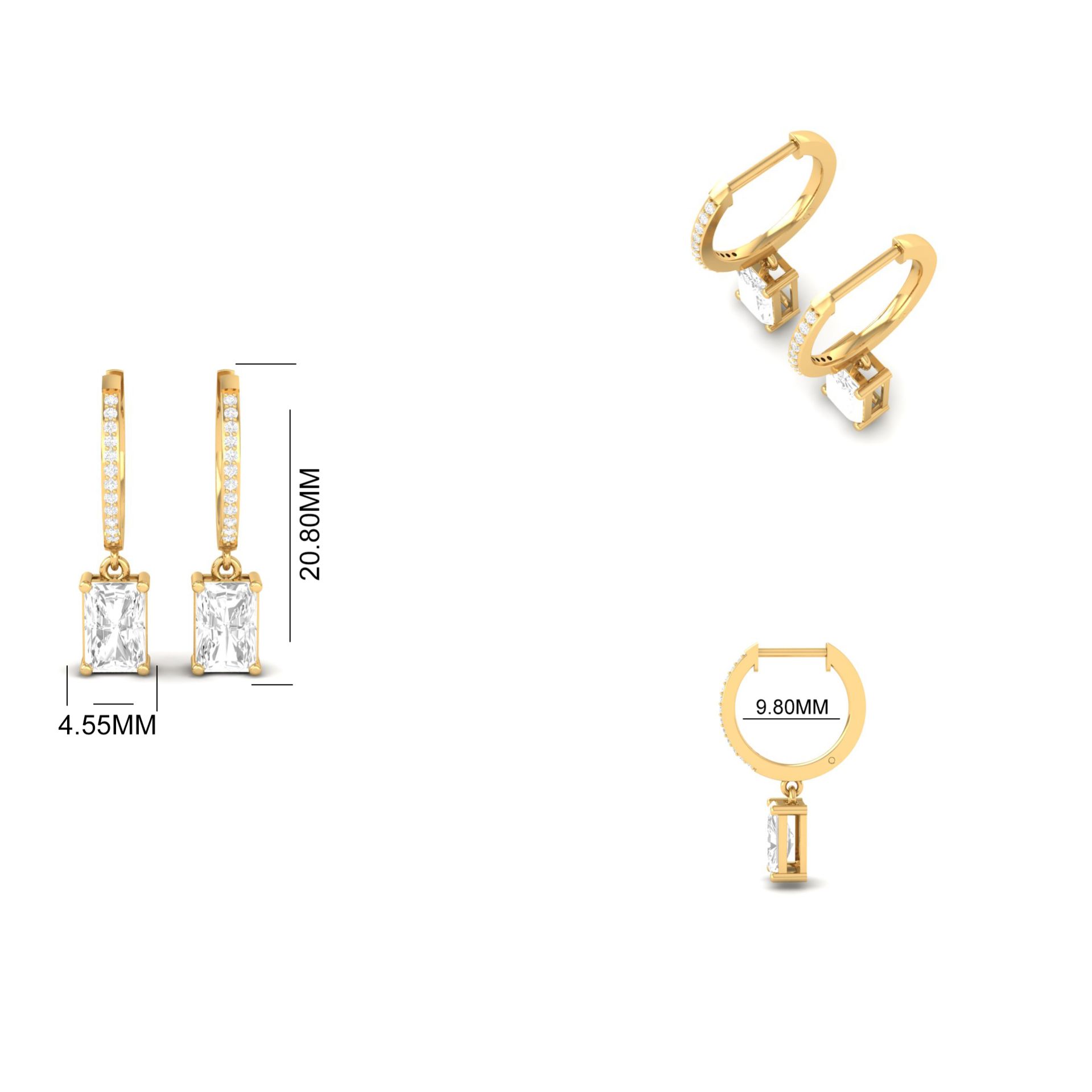 Radiant Cut Moissanite...