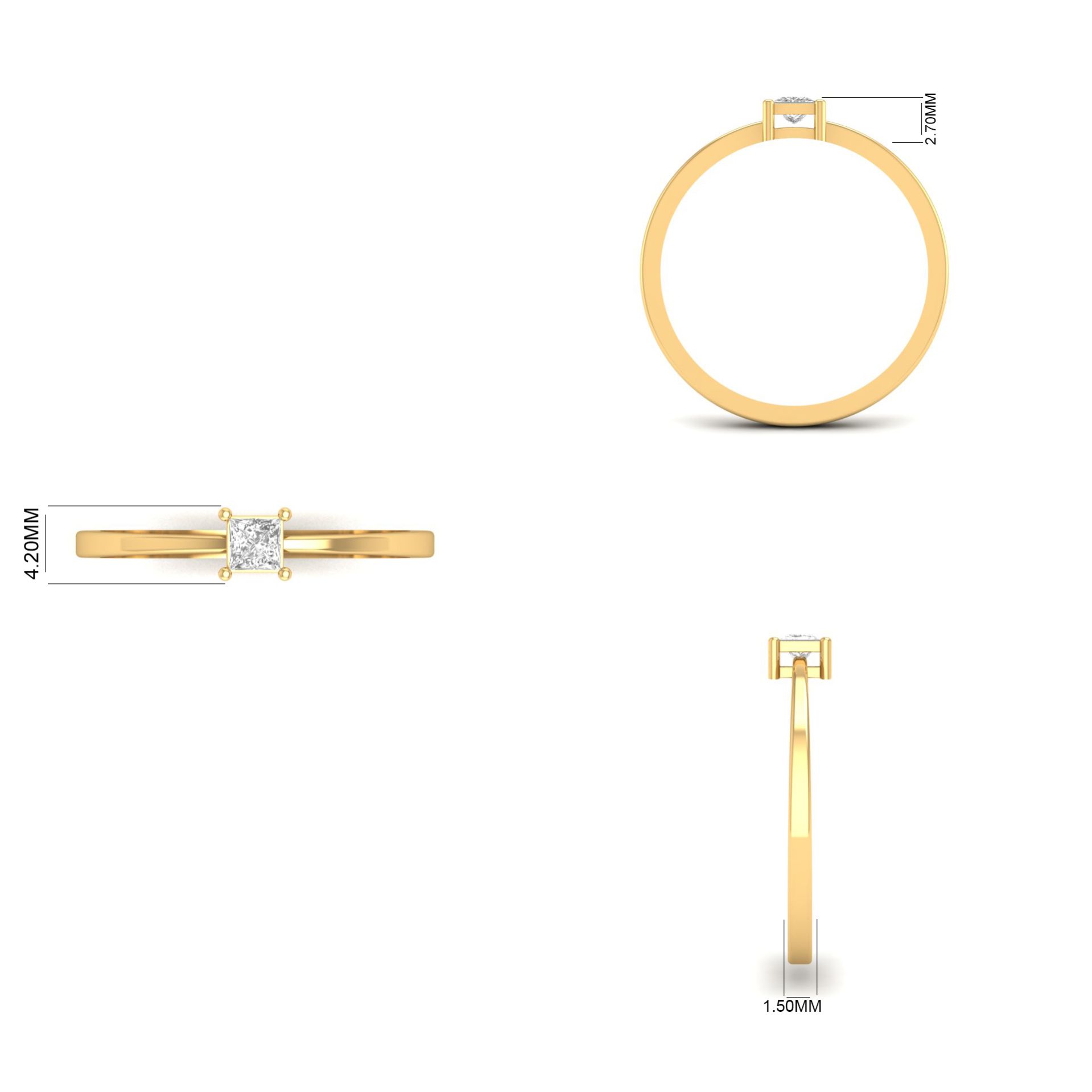 Solitaire Princess Cut...