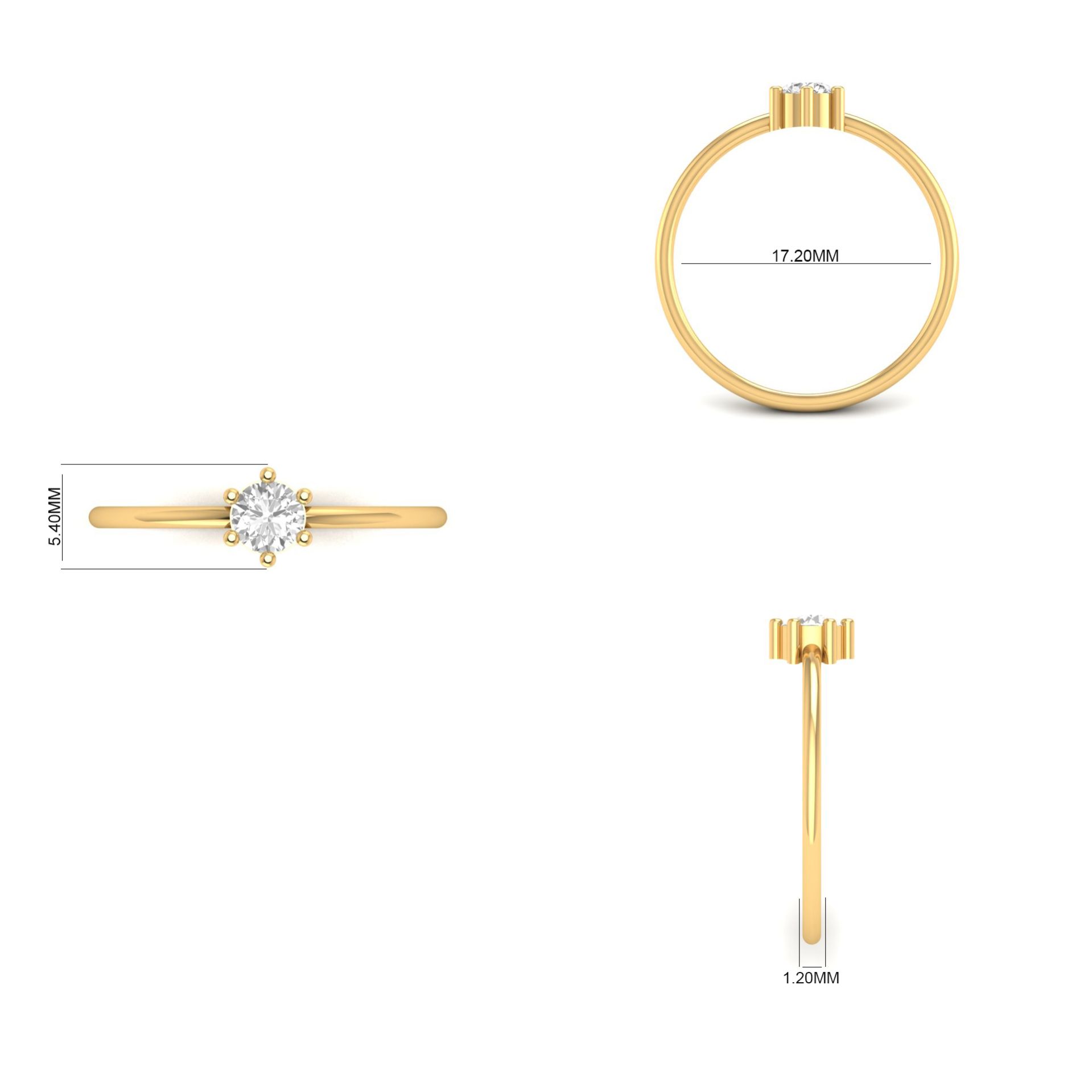 6 Prong Engagement Wed...