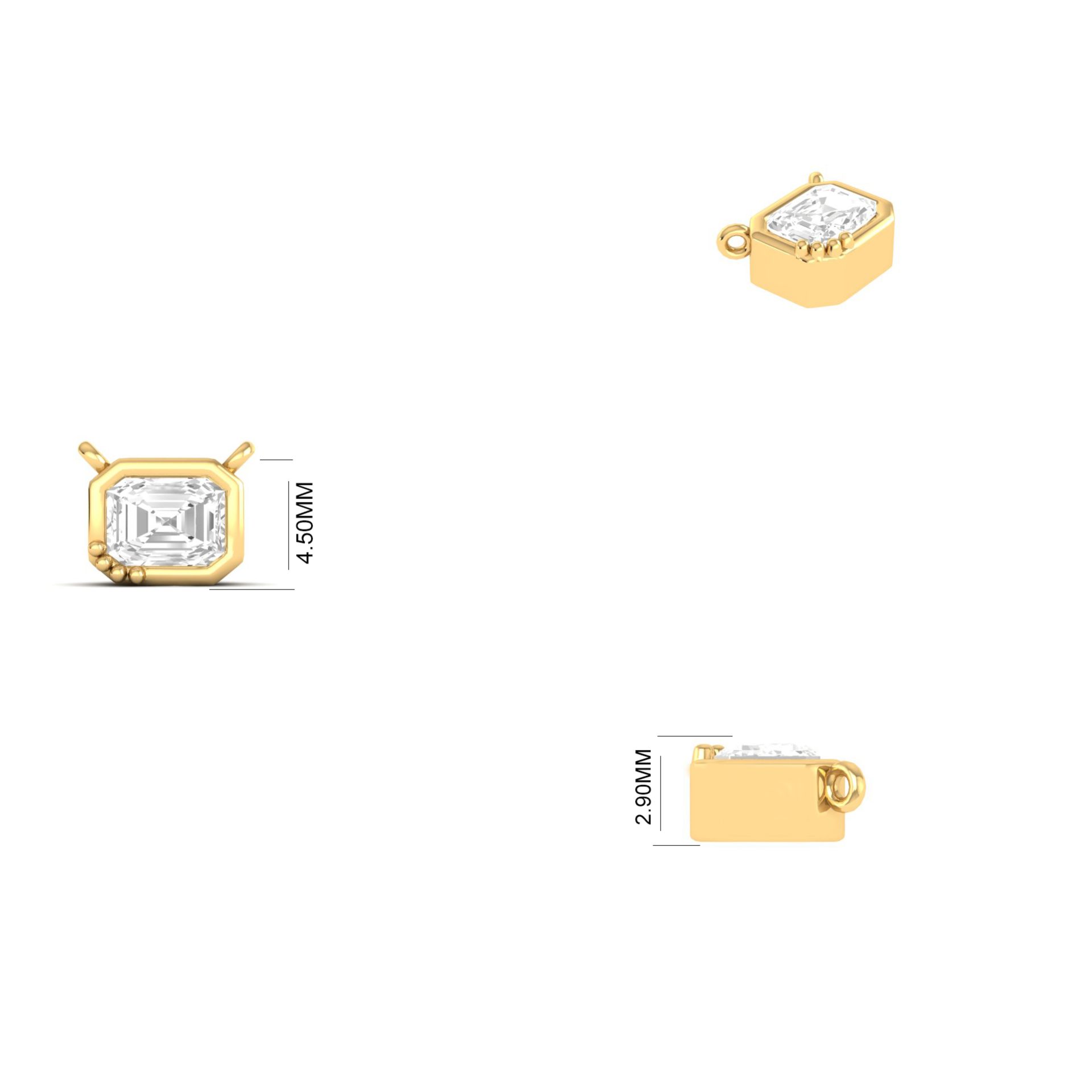 Emerald Cut Moissanite...