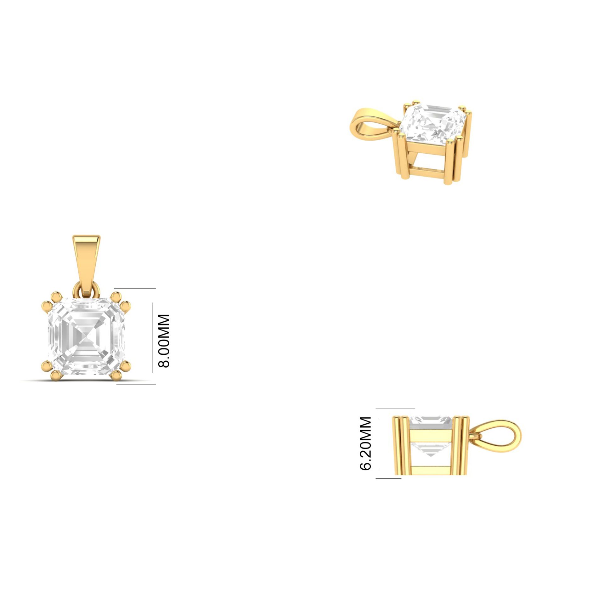 Asscher Cut Solitaire ...