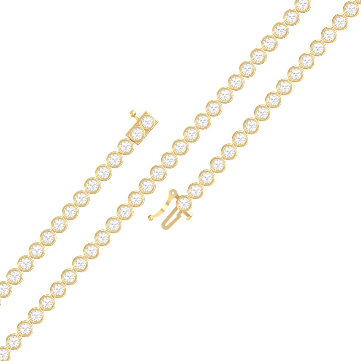 Bezel Set Moissanite D...