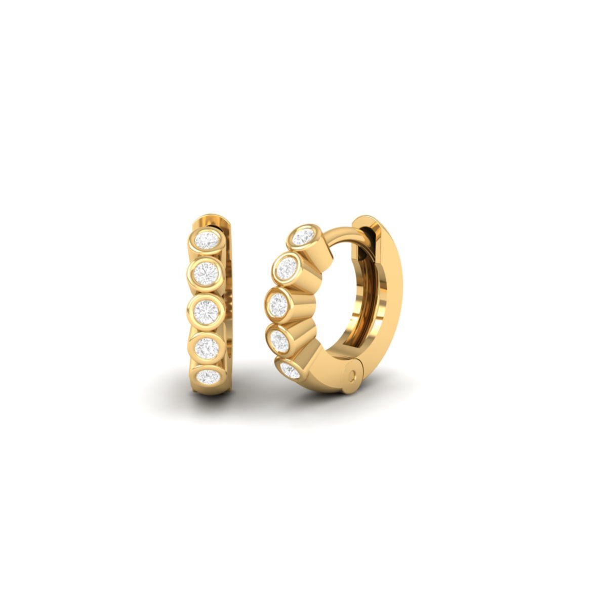 Bezel Set Diamond Hugg...