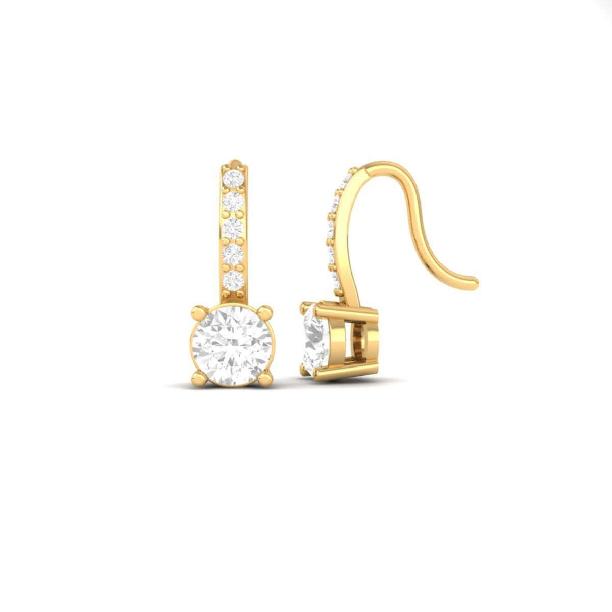 Moissanite Drop Earrin...