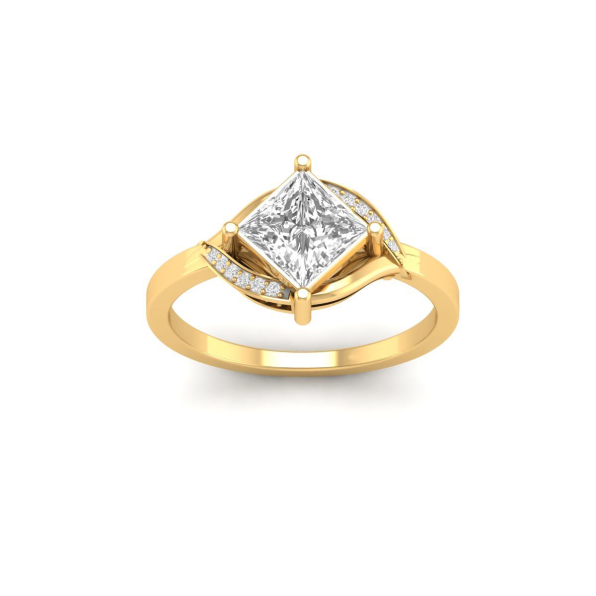 Princess Cut Moissanit...