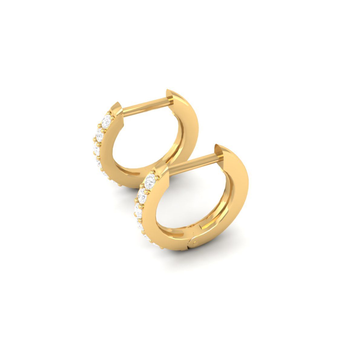 Moissanite Huggie Hoop...