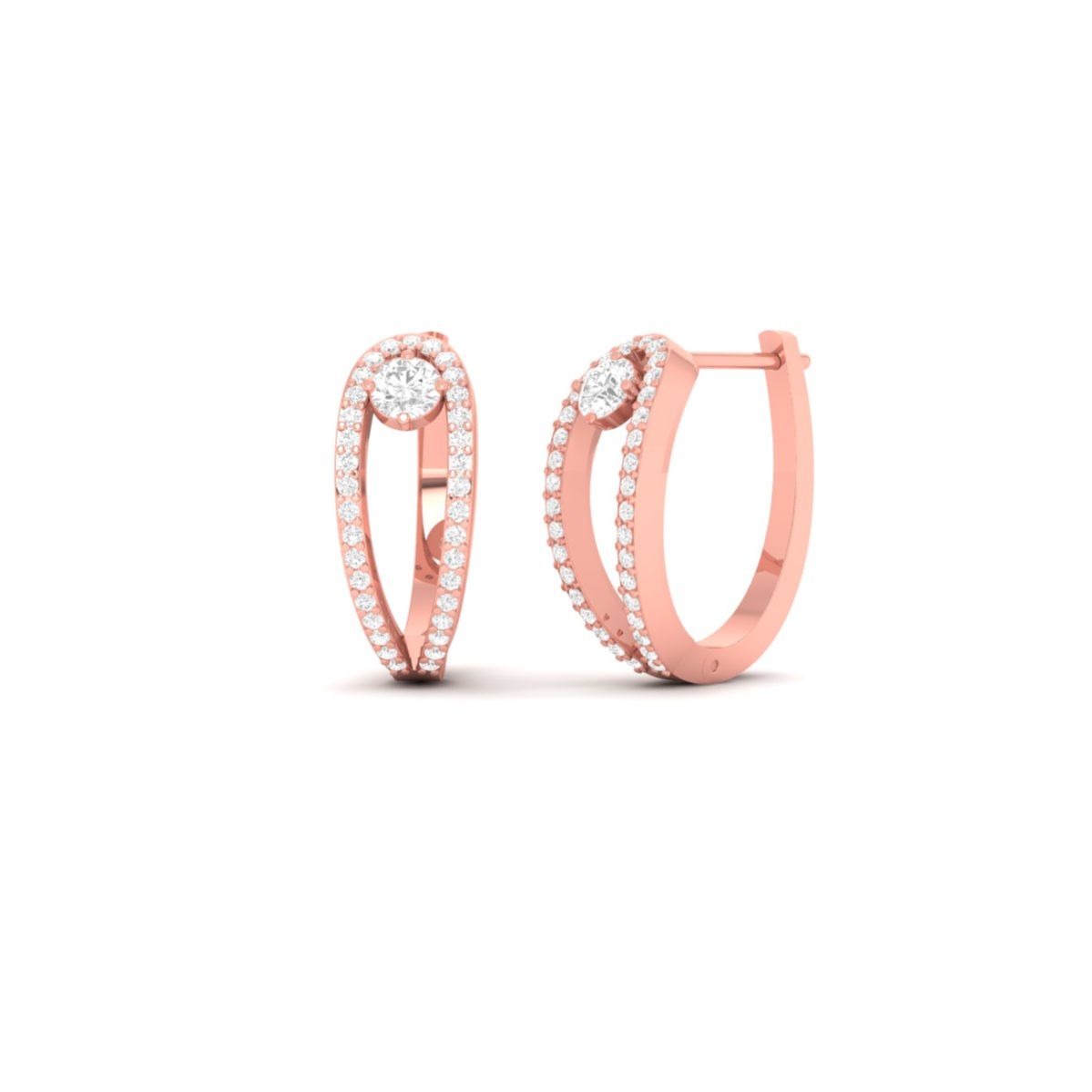 Moissanite Open Hoop E...