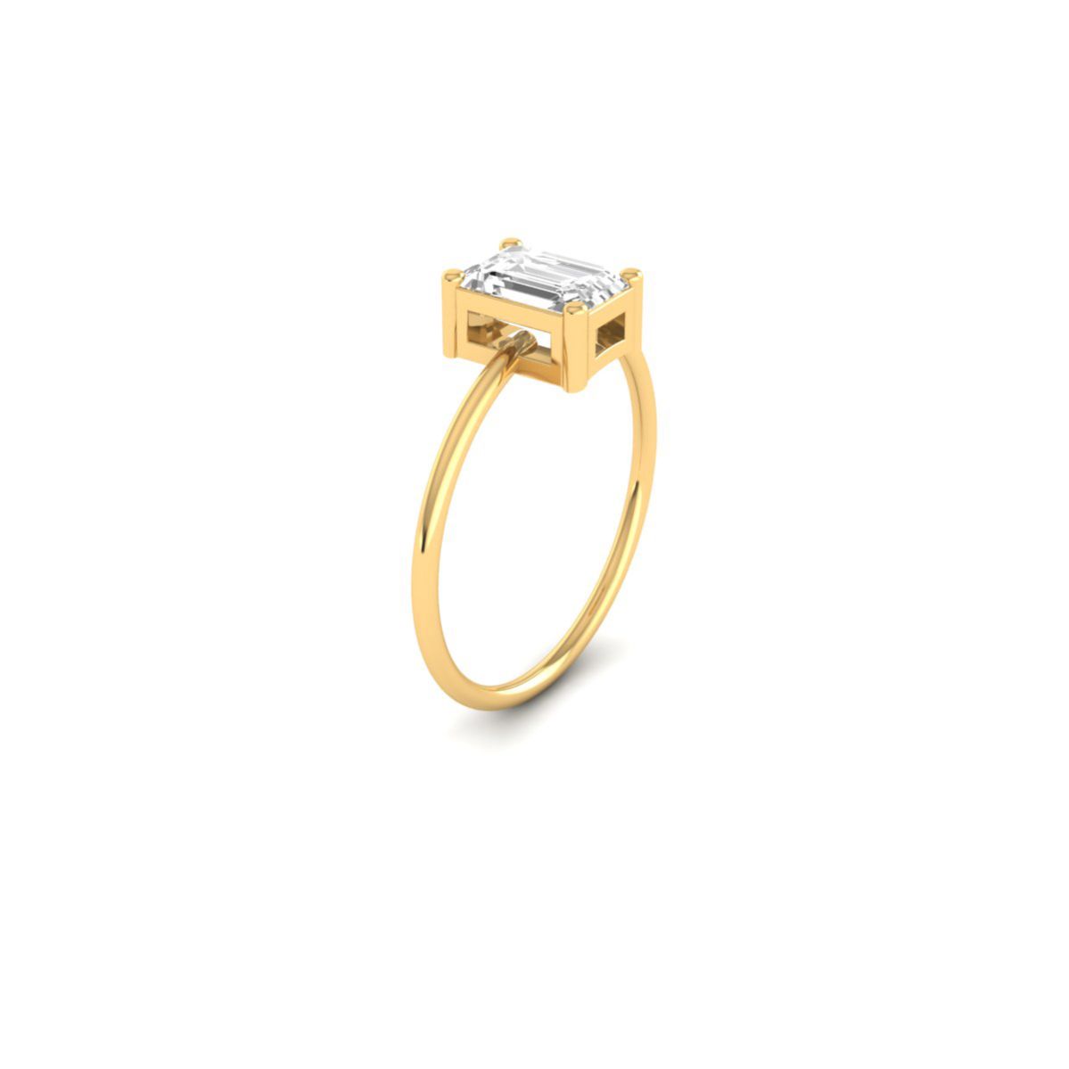 Emerald Cut Solitaire ...