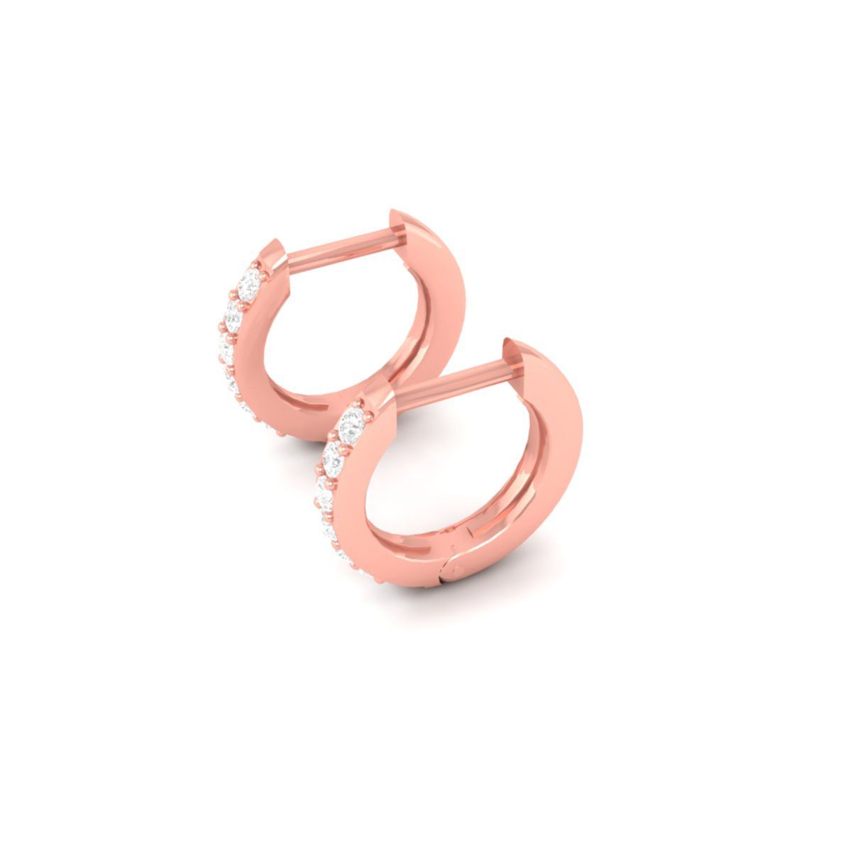 Moissanite Huggie Hoop...