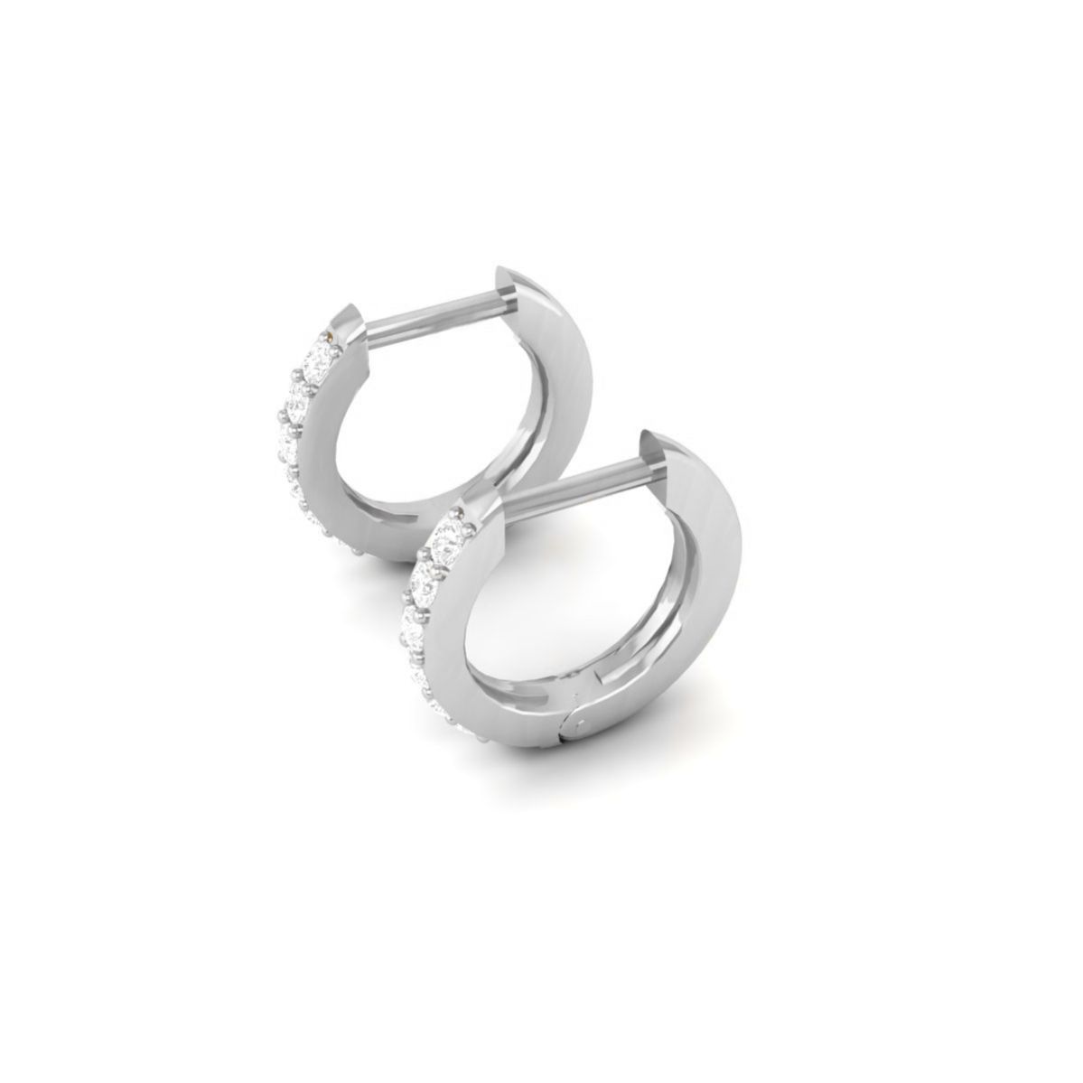 Moissanite Huggie Hoop...