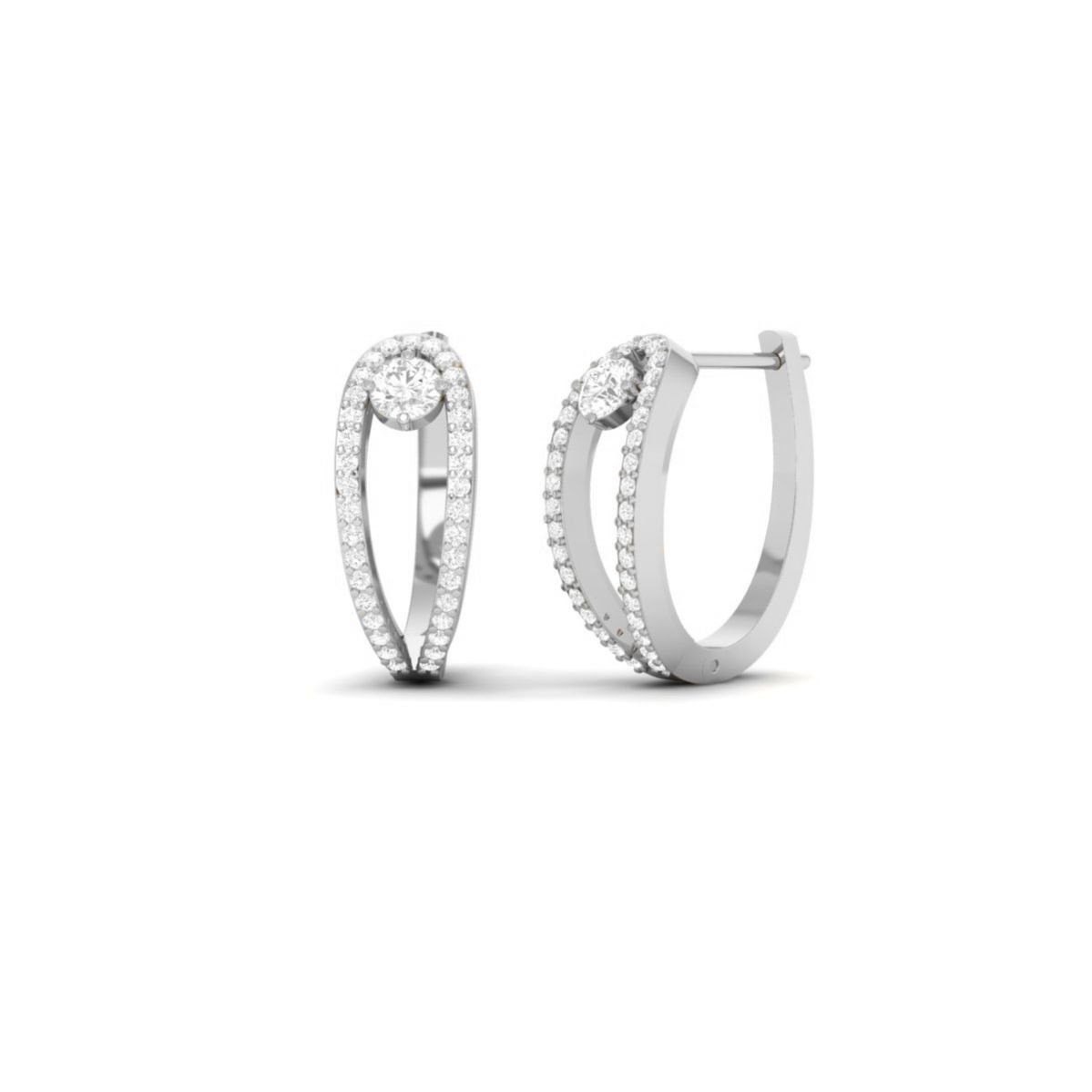 Moissanite Open Hoop E...