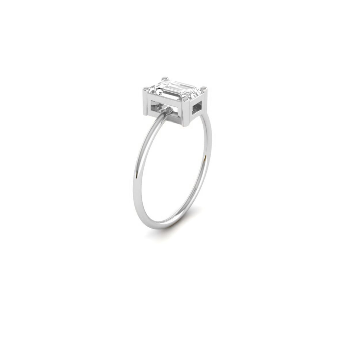 Emerald Cut Solitaire ...