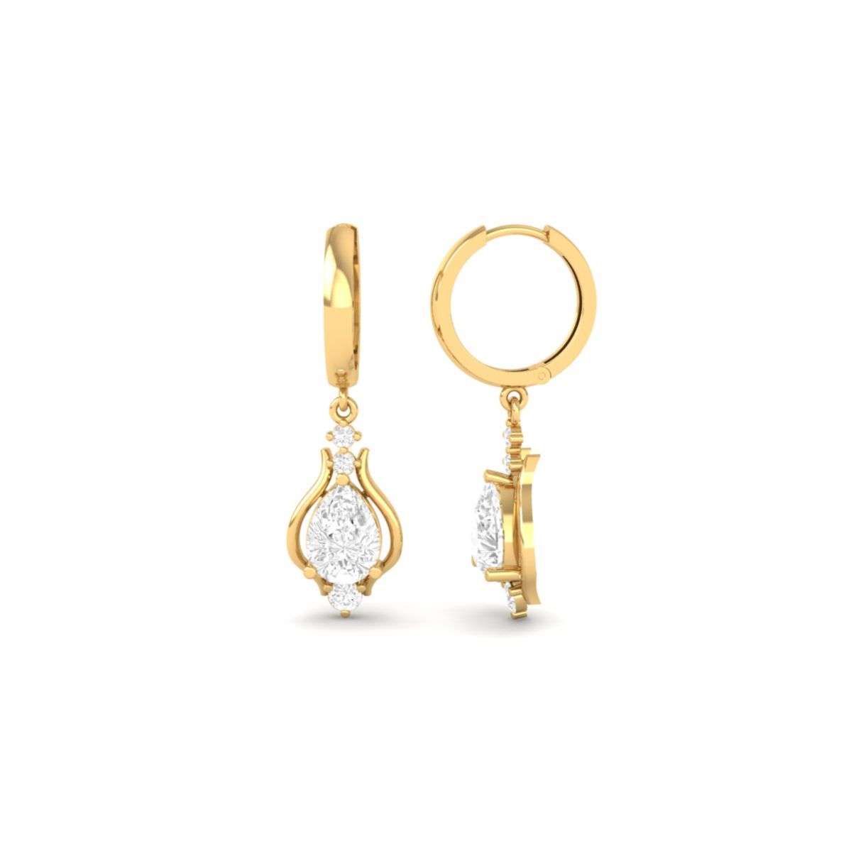 Pear Cut Moissanite Dr...