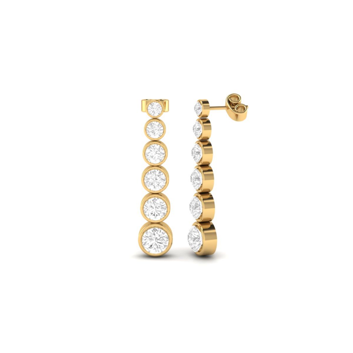 Bezel Set Moissanite L...