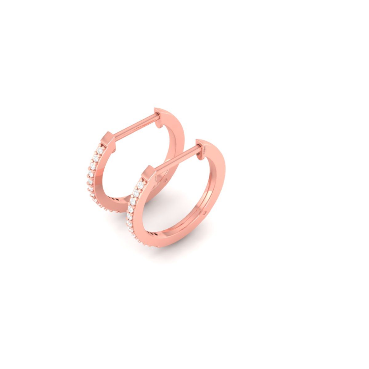 Moissanite Gold Hoop E...