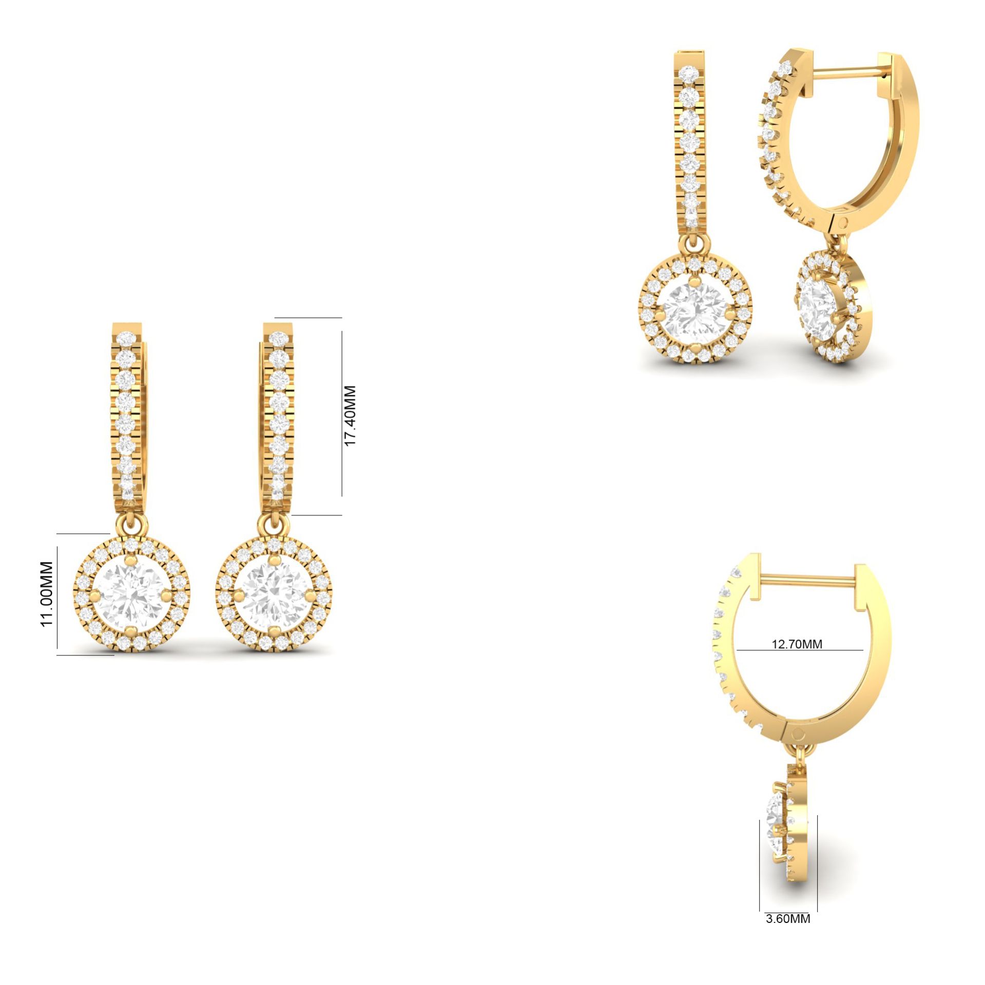 2.61 CT Round Cut Mois...