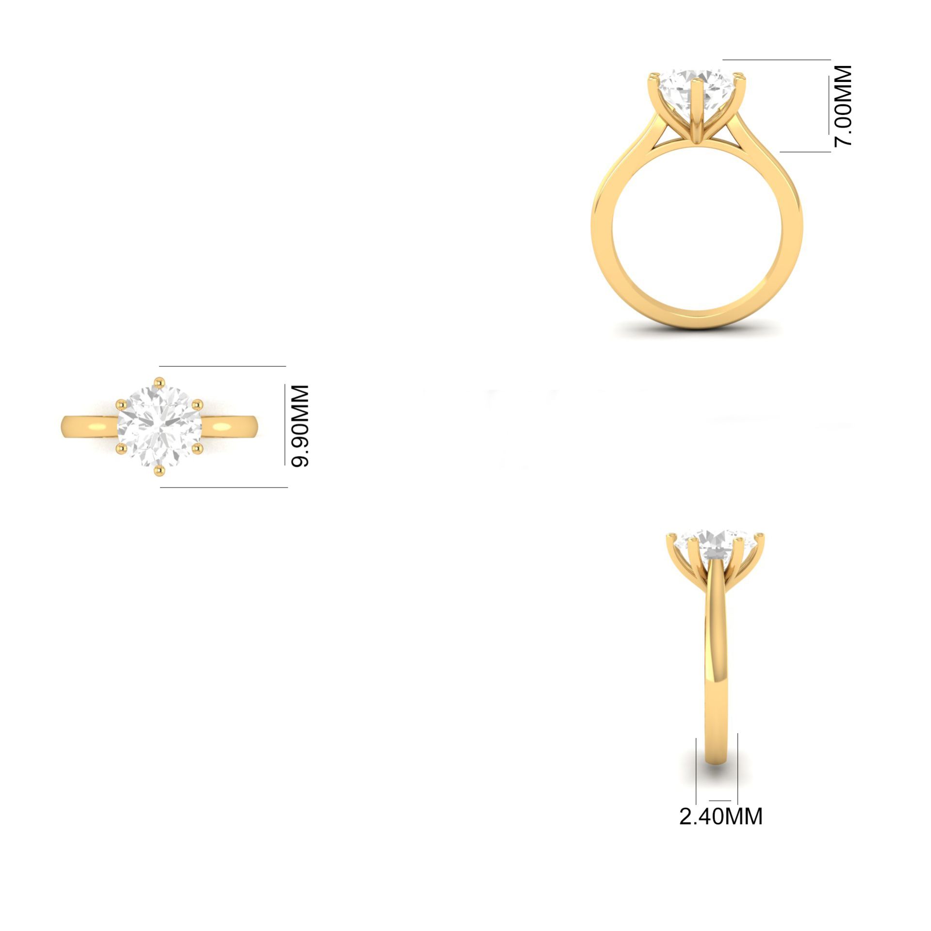 6 Prong Wedding Solita...