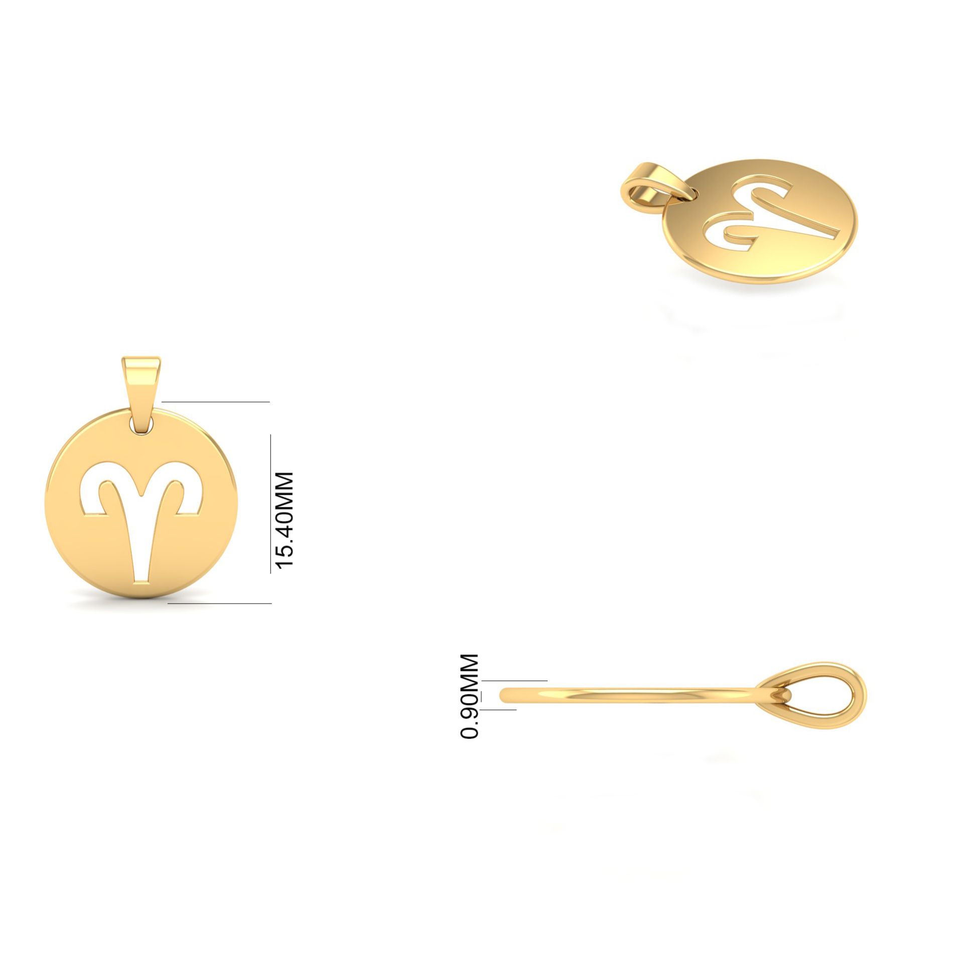 Aries Zodiac Pendant N...