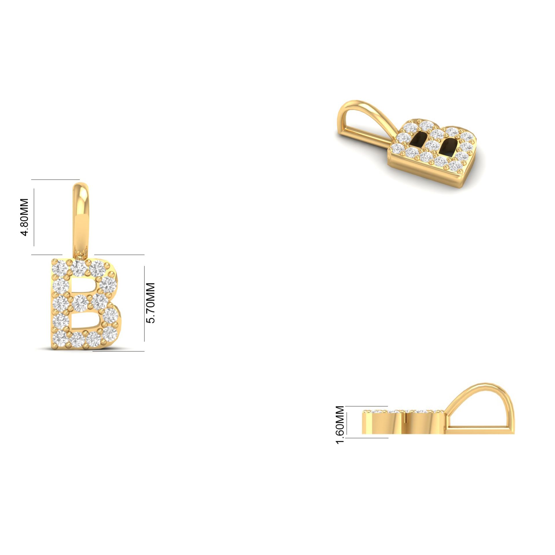 B Initial Diamond Pend...