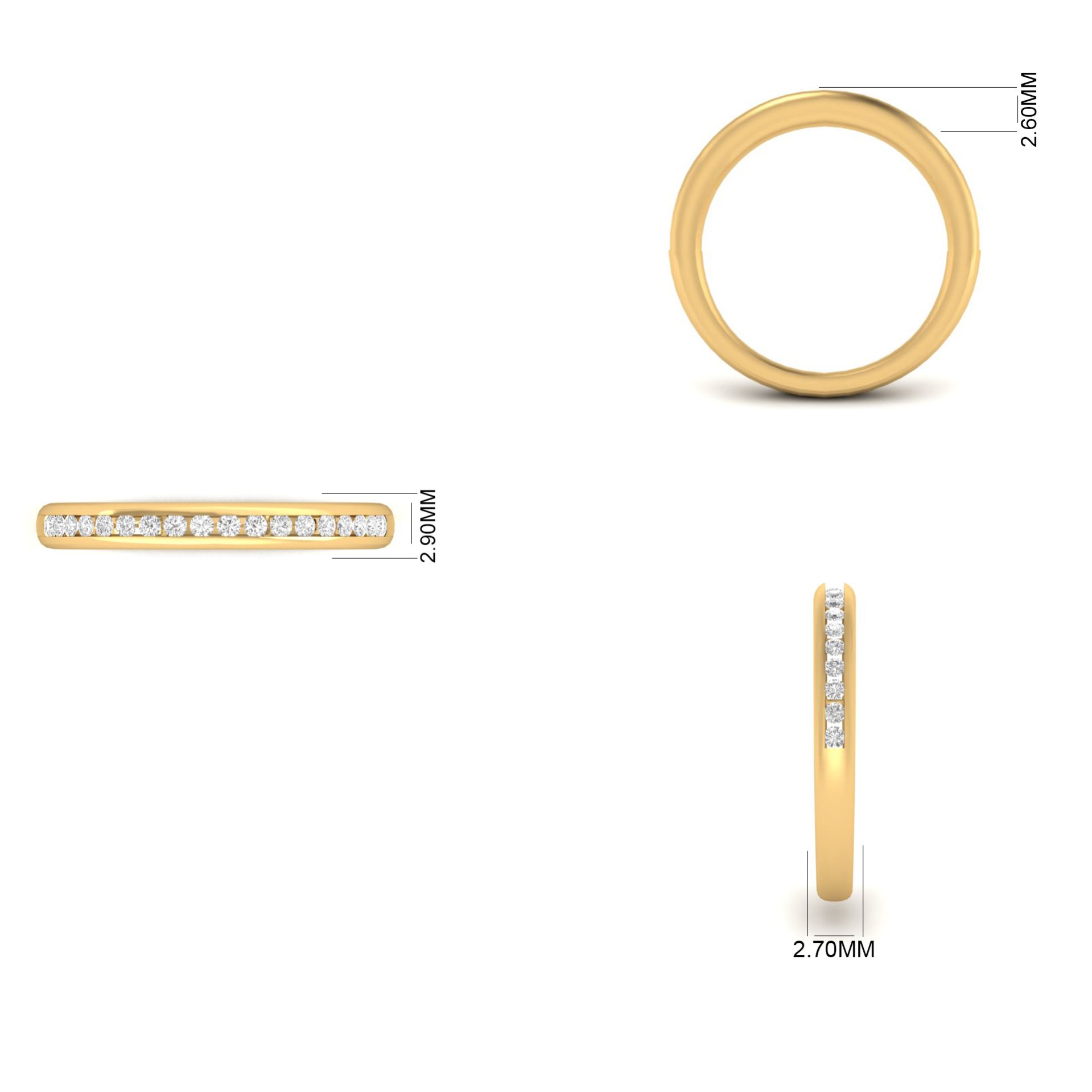 Channel Set Round Cut ...