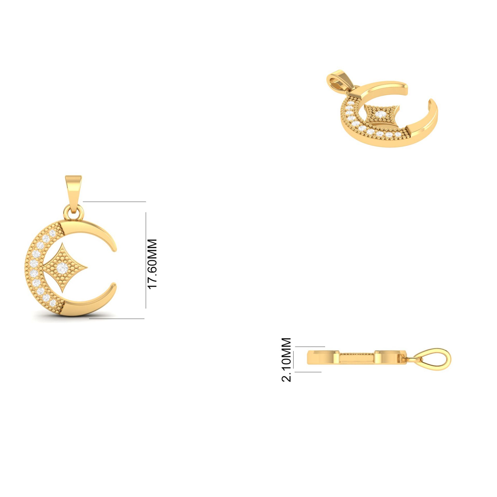 Crescent Moon Pendant ...