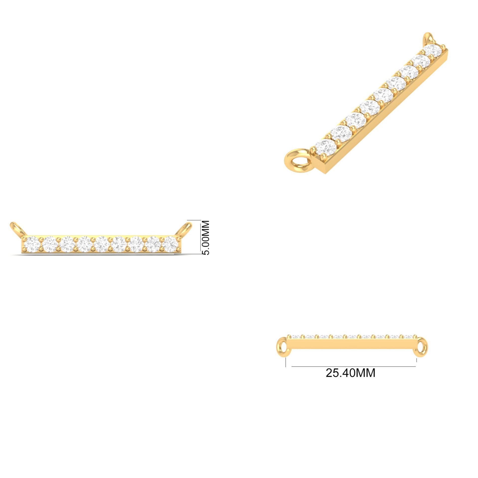 Dainty Diamond Bar Nec...