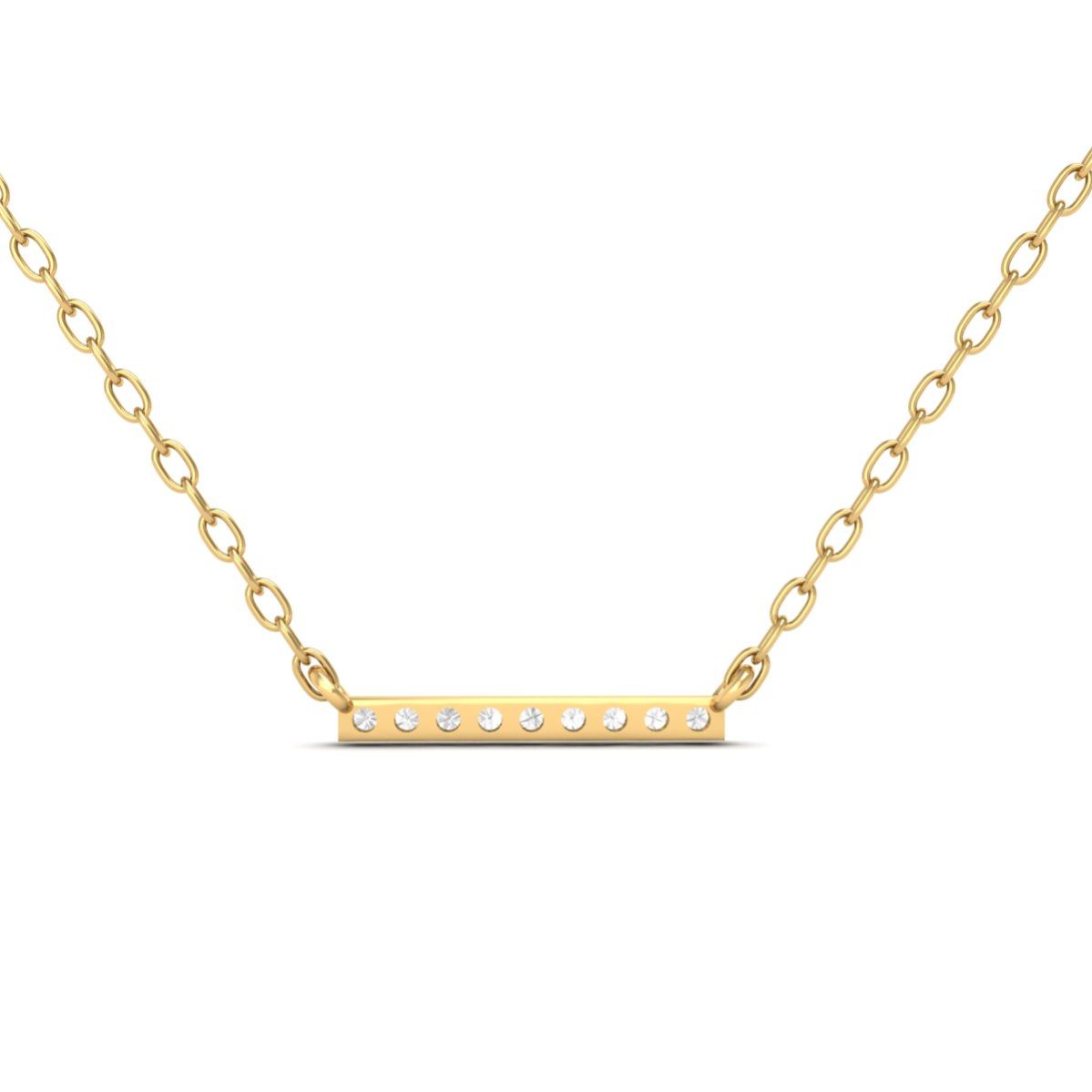 Dainty Diamond Bar Nec...