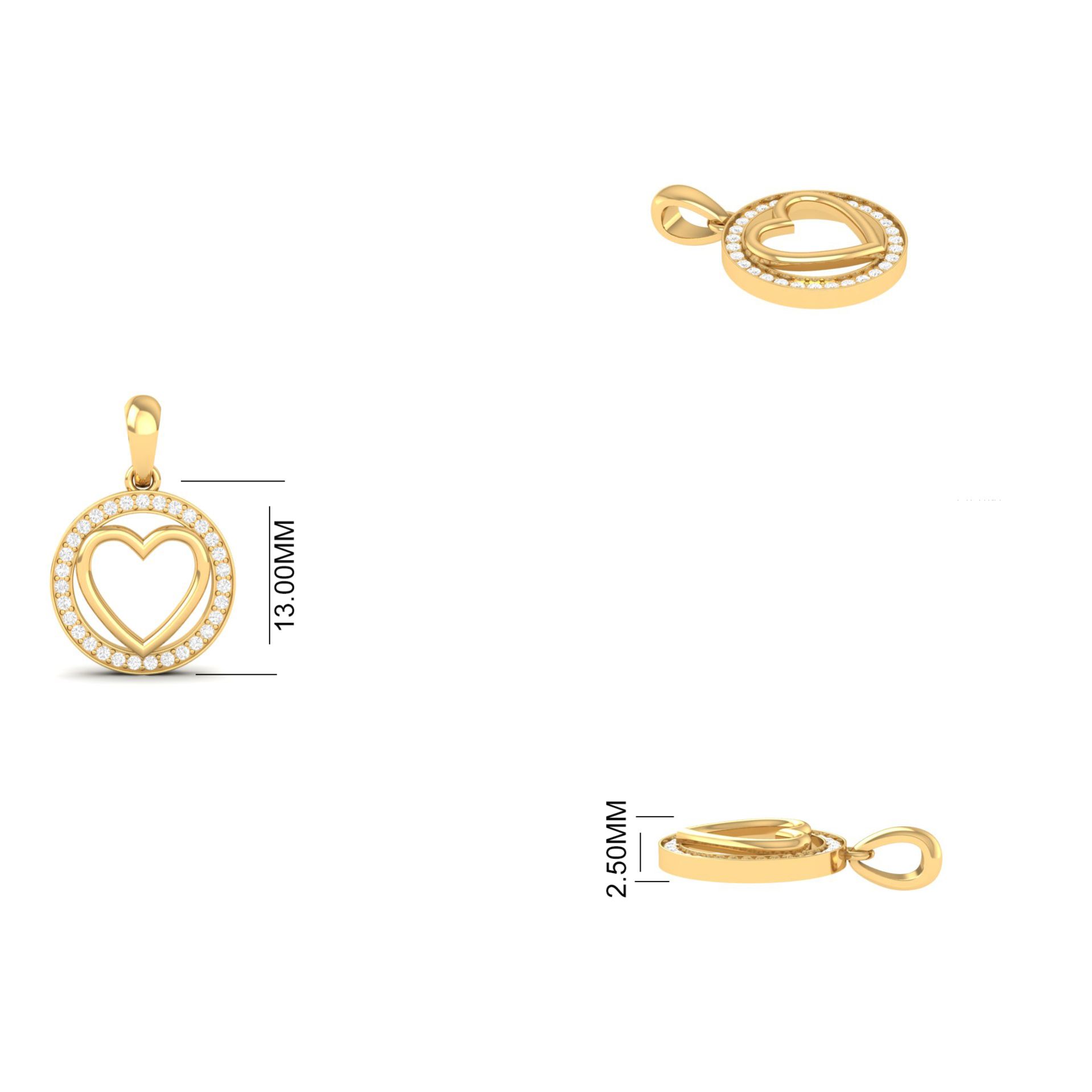 Dainty Heart Shaped Ci...