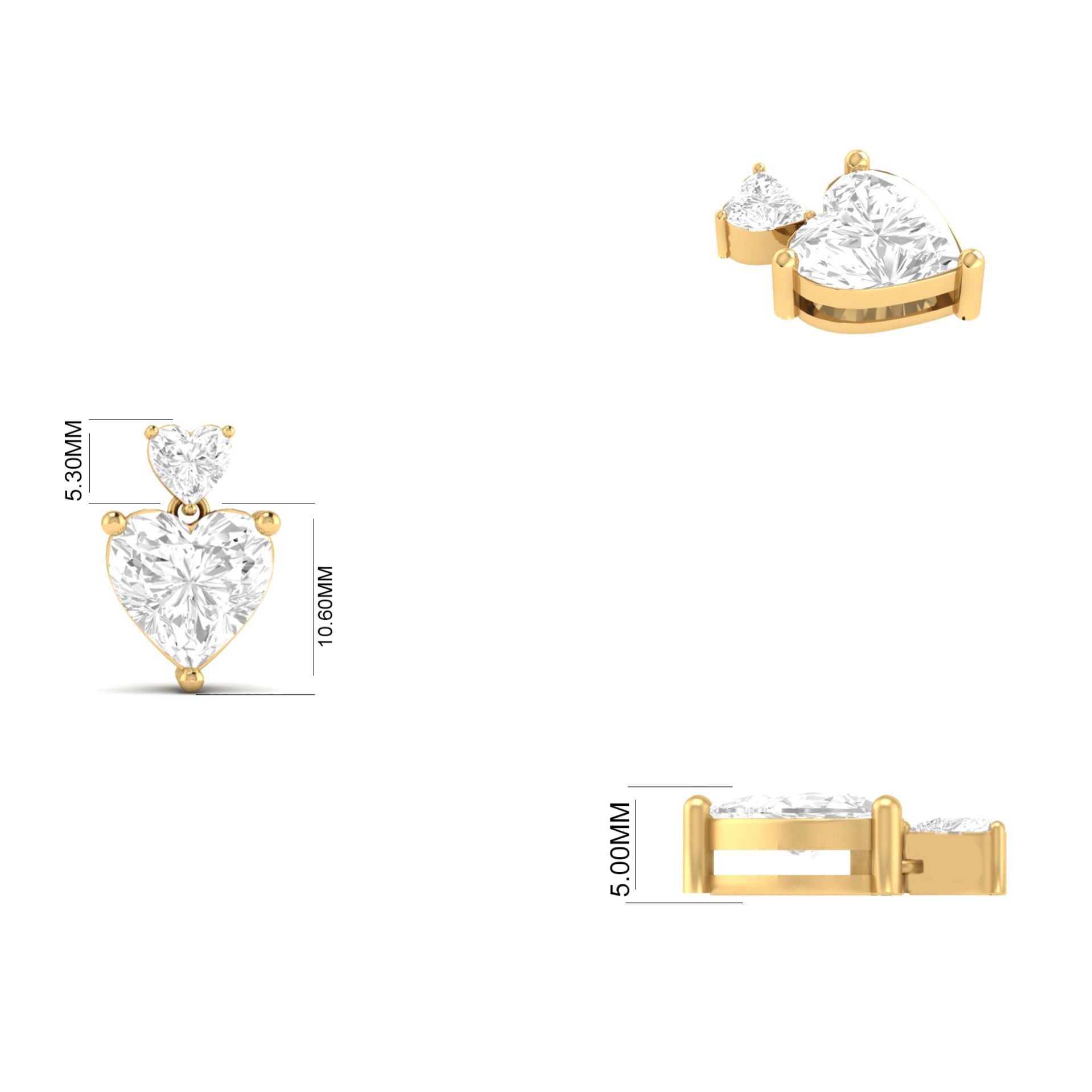 Double Heart Diamond P...