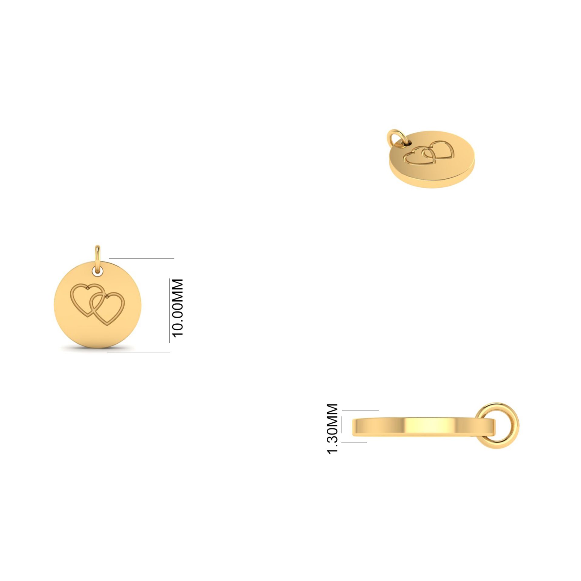 Double Heart Pendant N...