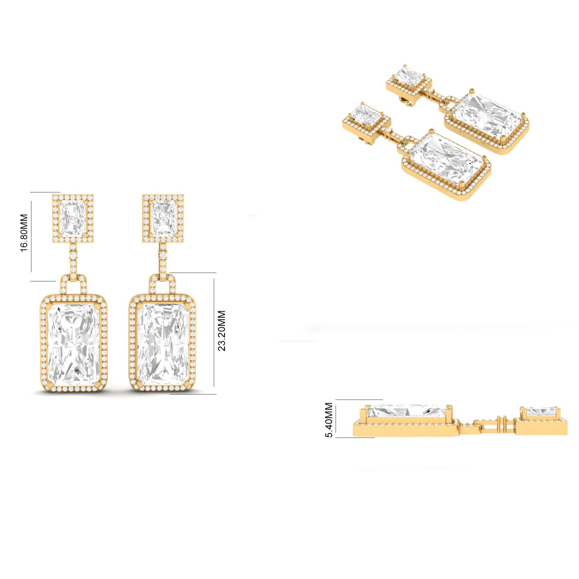 Emerald Cut Moissanite...