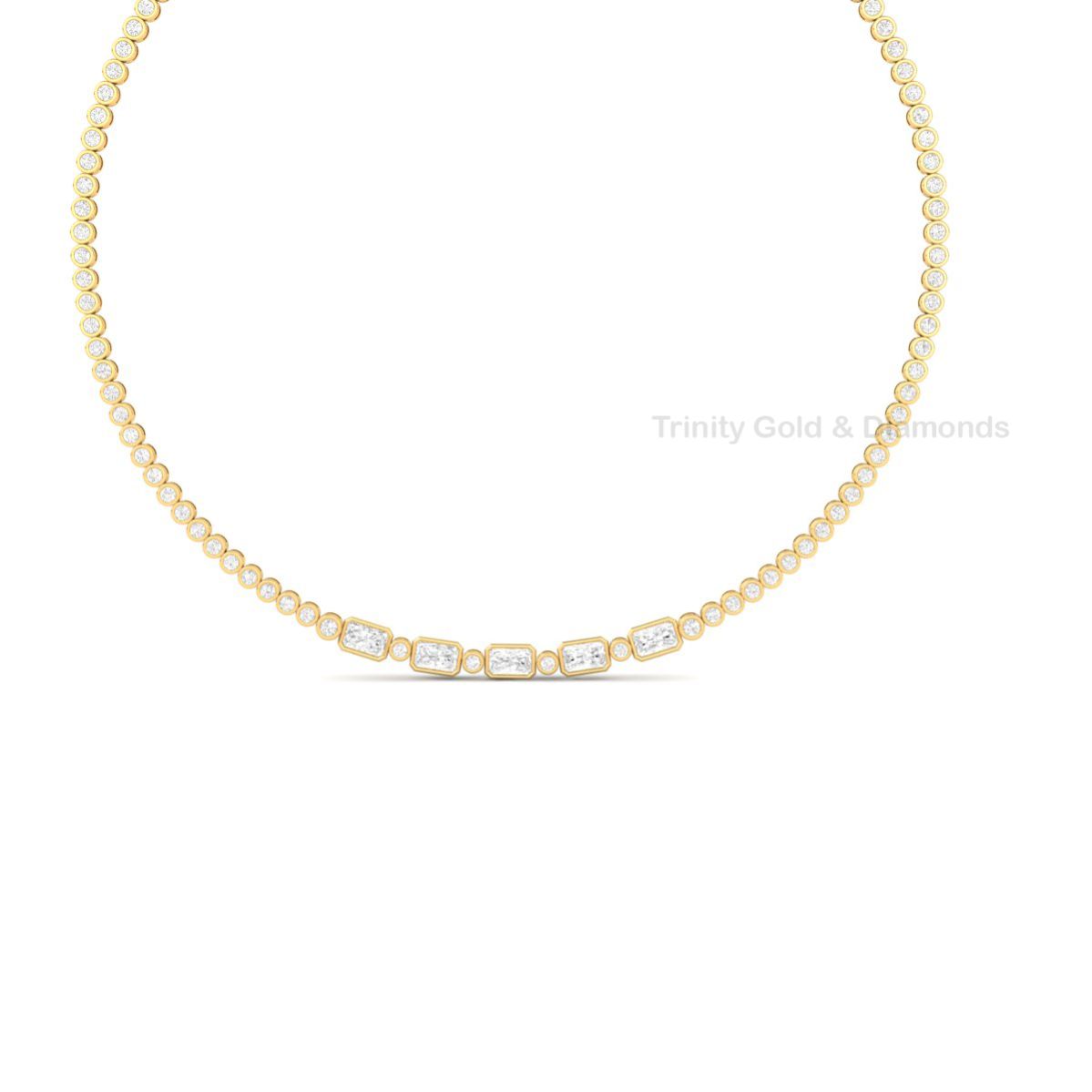 Emerald Cut & Round Di...