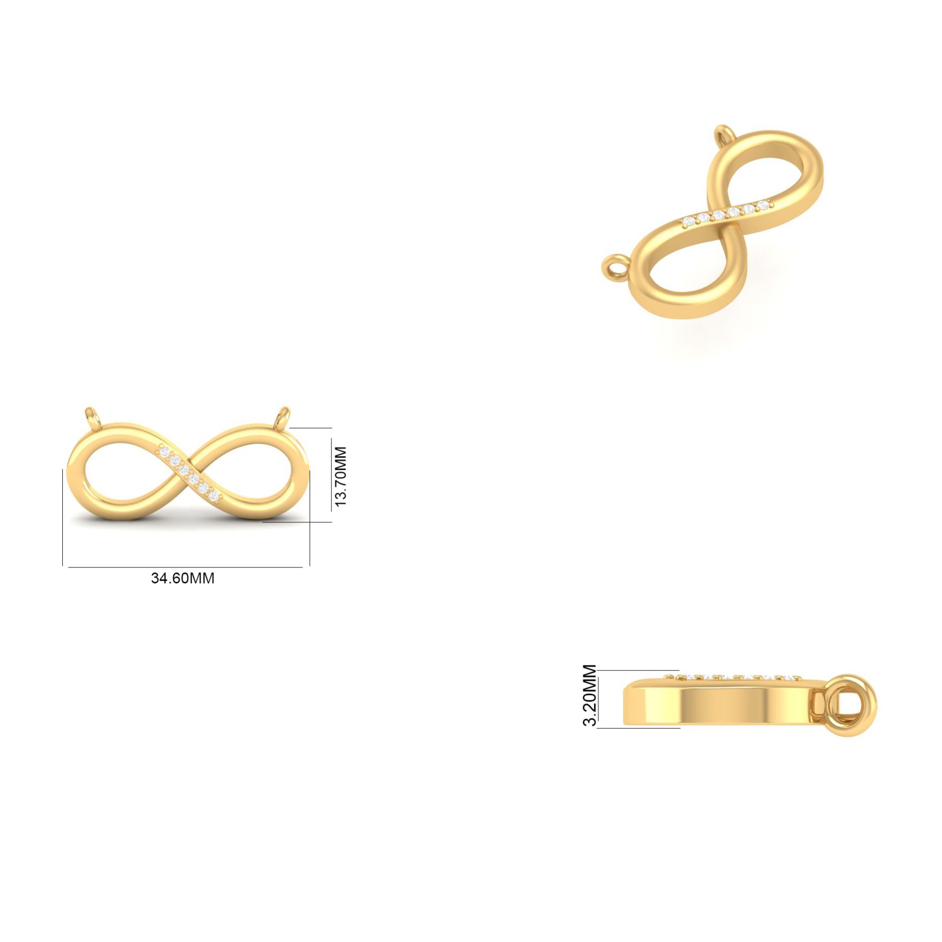 Infinity Moissanite Pe...