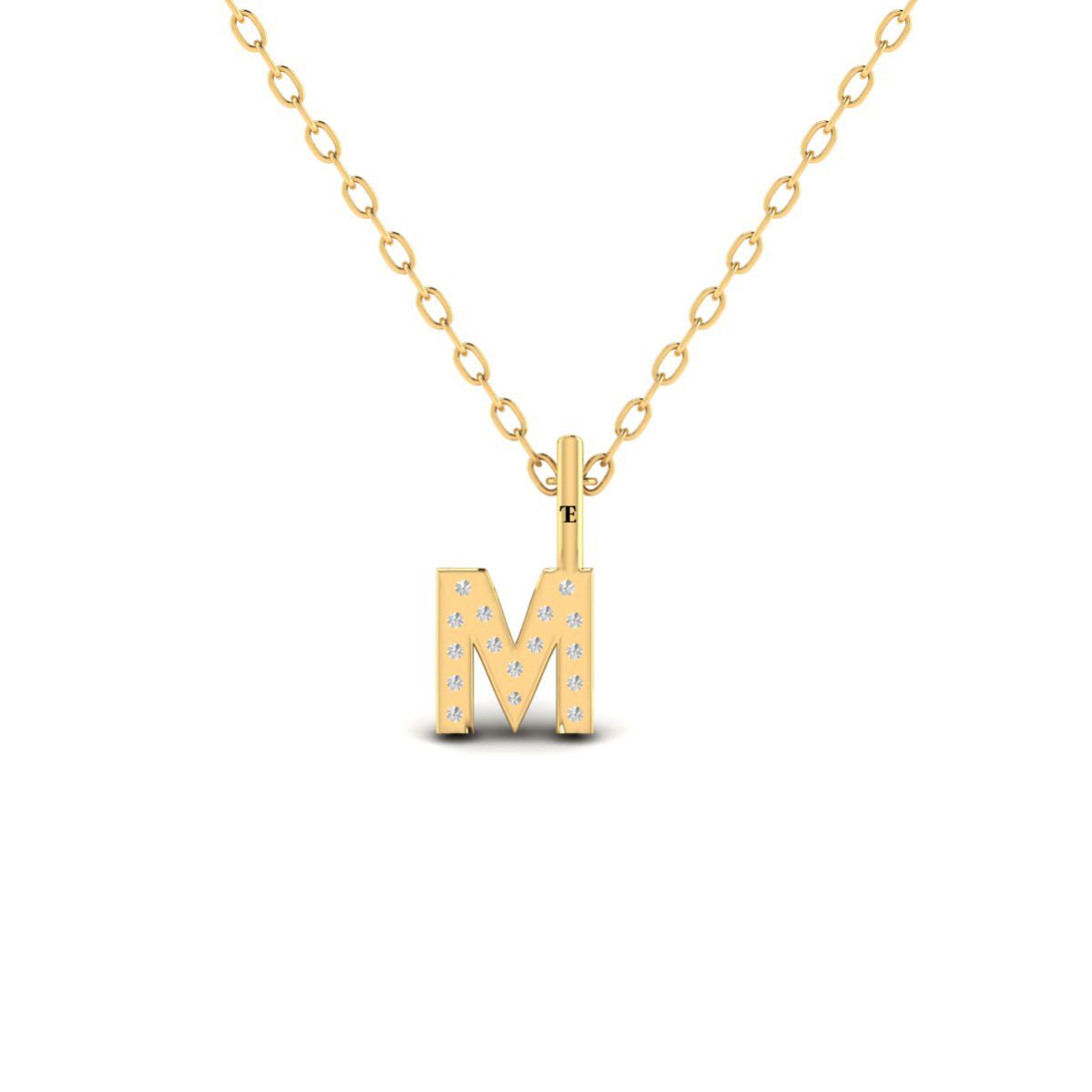 Initial M Pendant Neck...