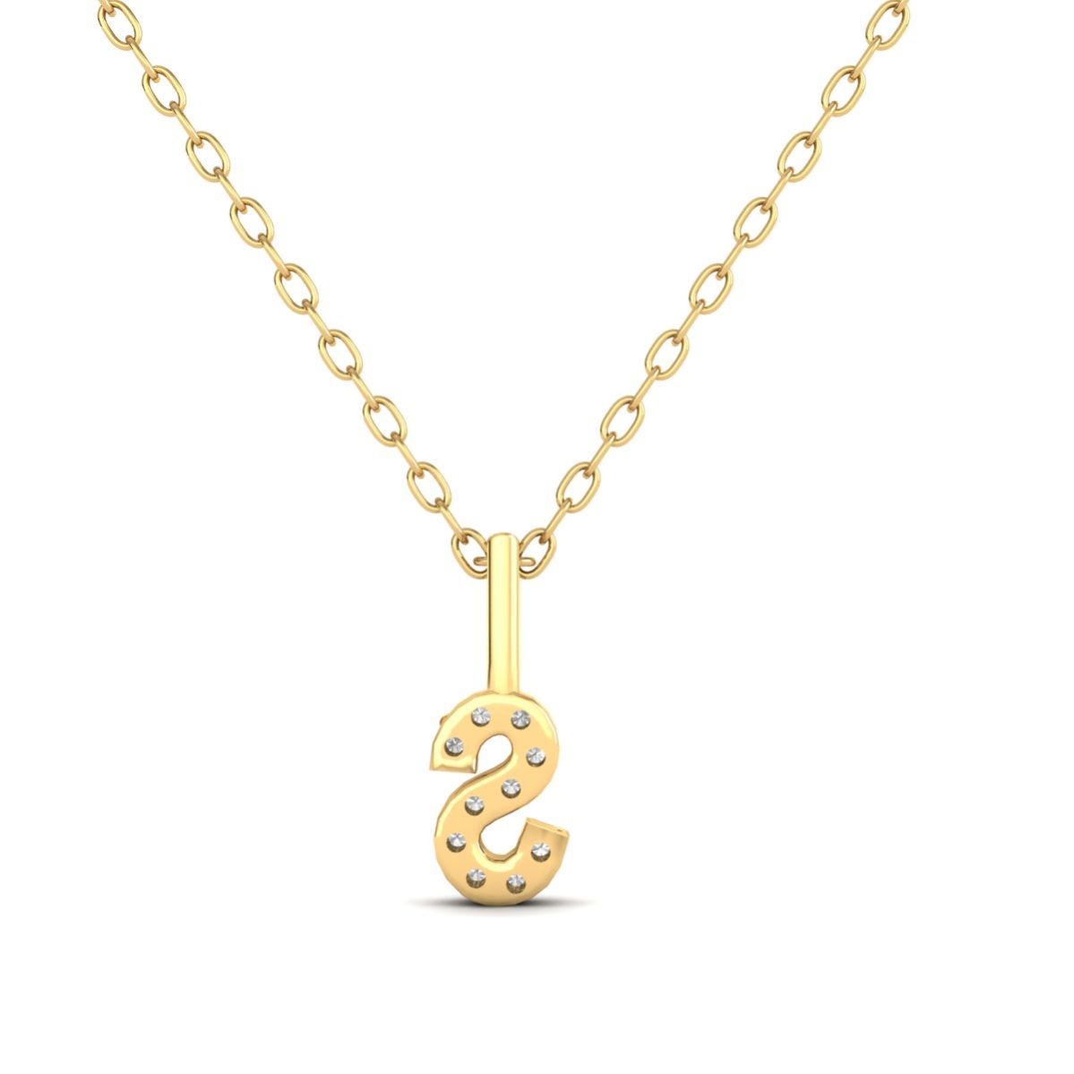 Initial S Pendant Neck...