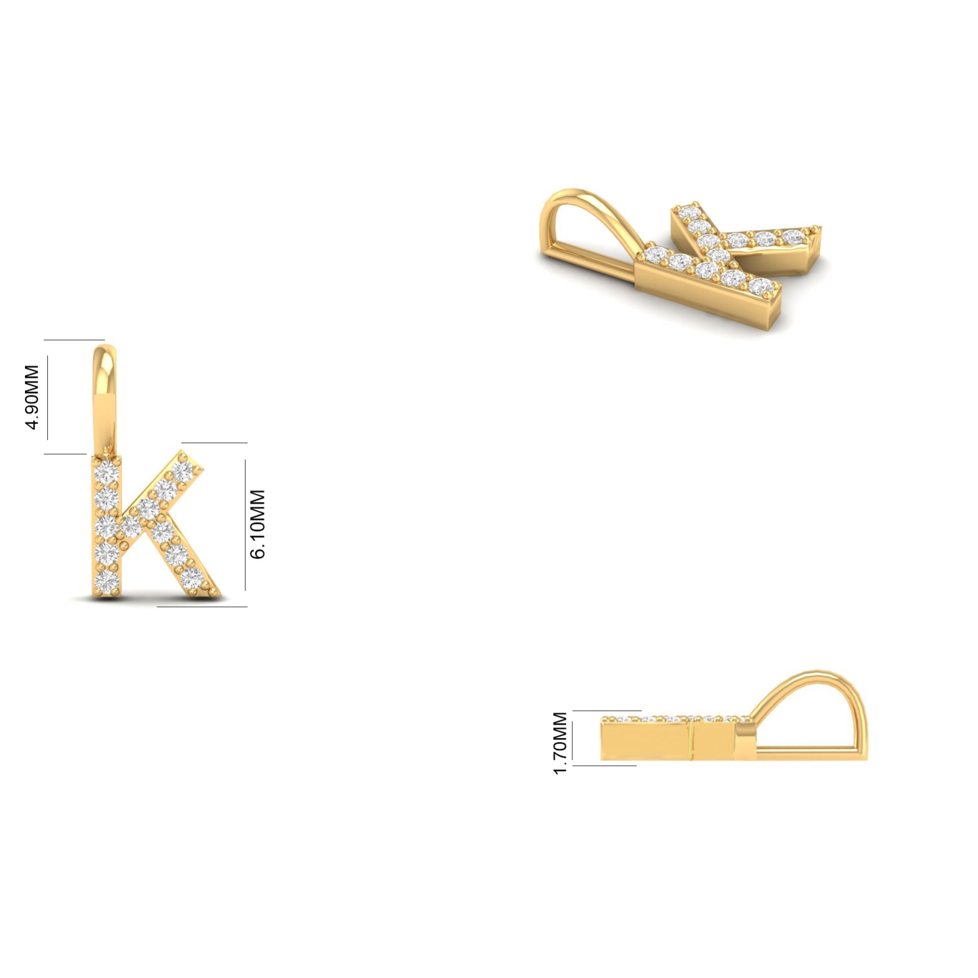 K Initial Diamond Pend...