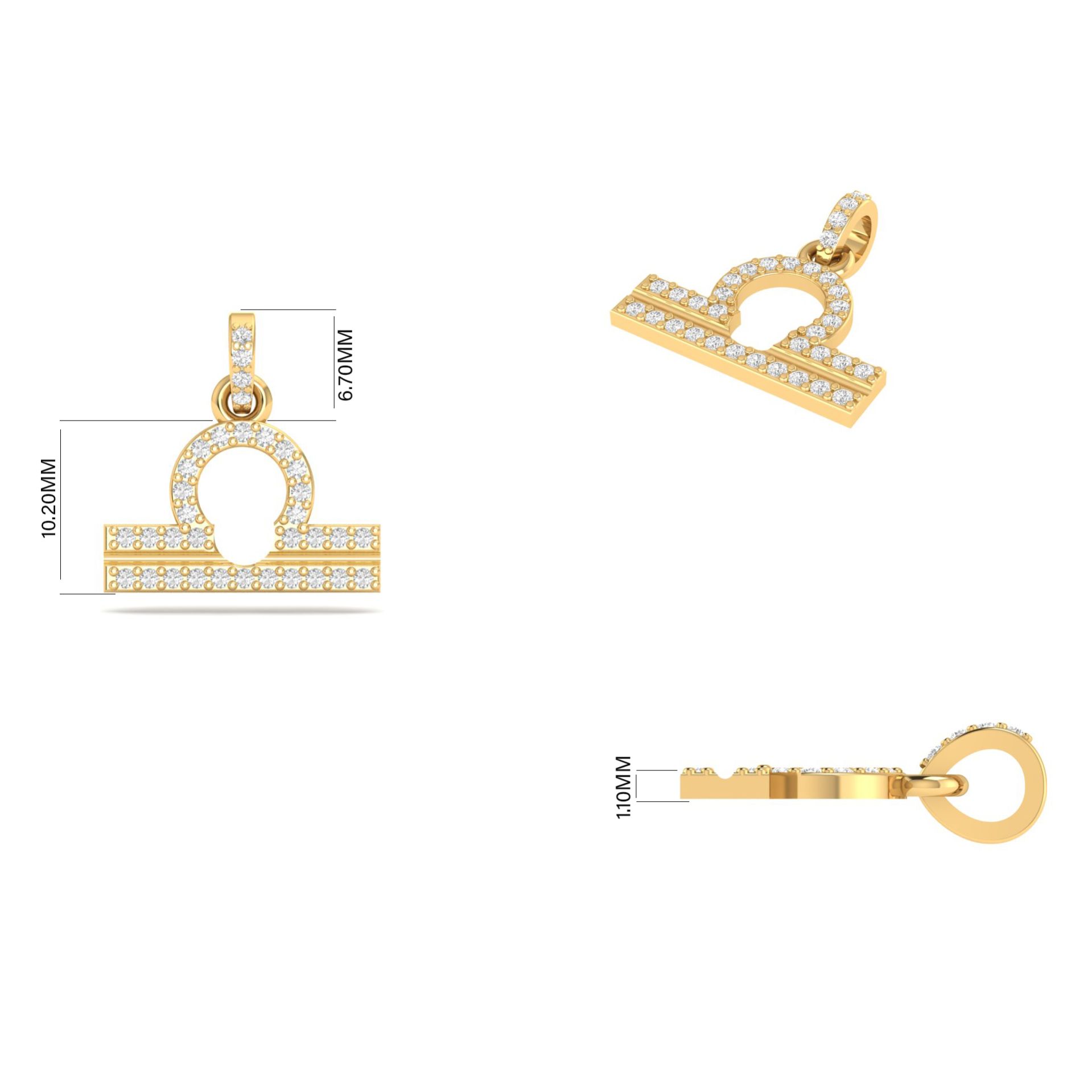 Libra Zodiac Moissanit...