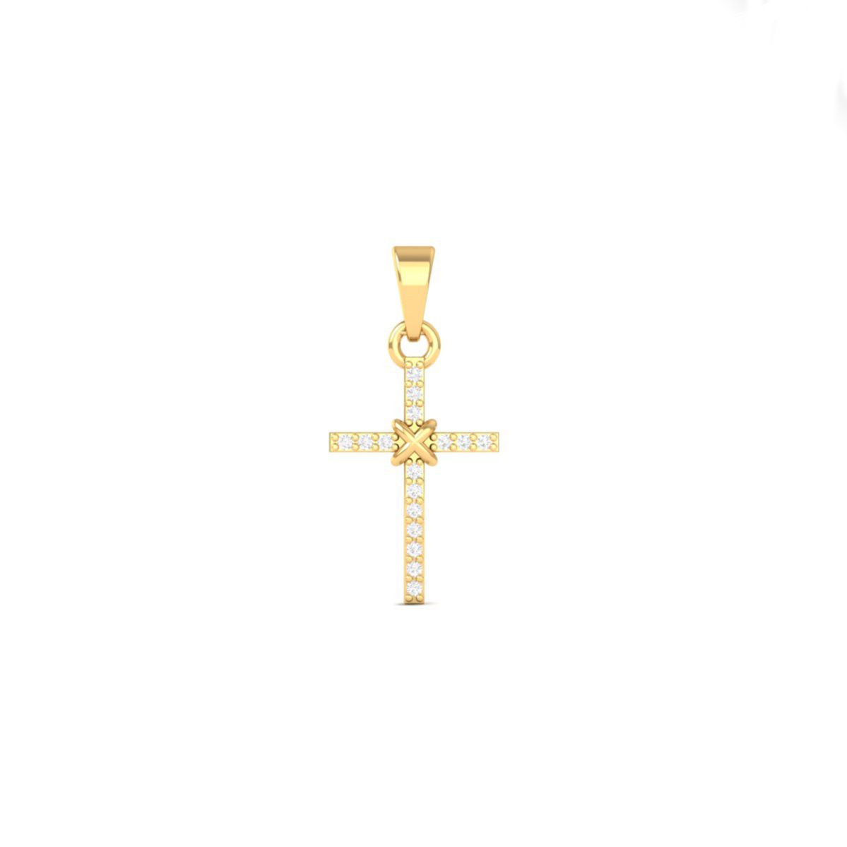 Moissanite Cross Penda...