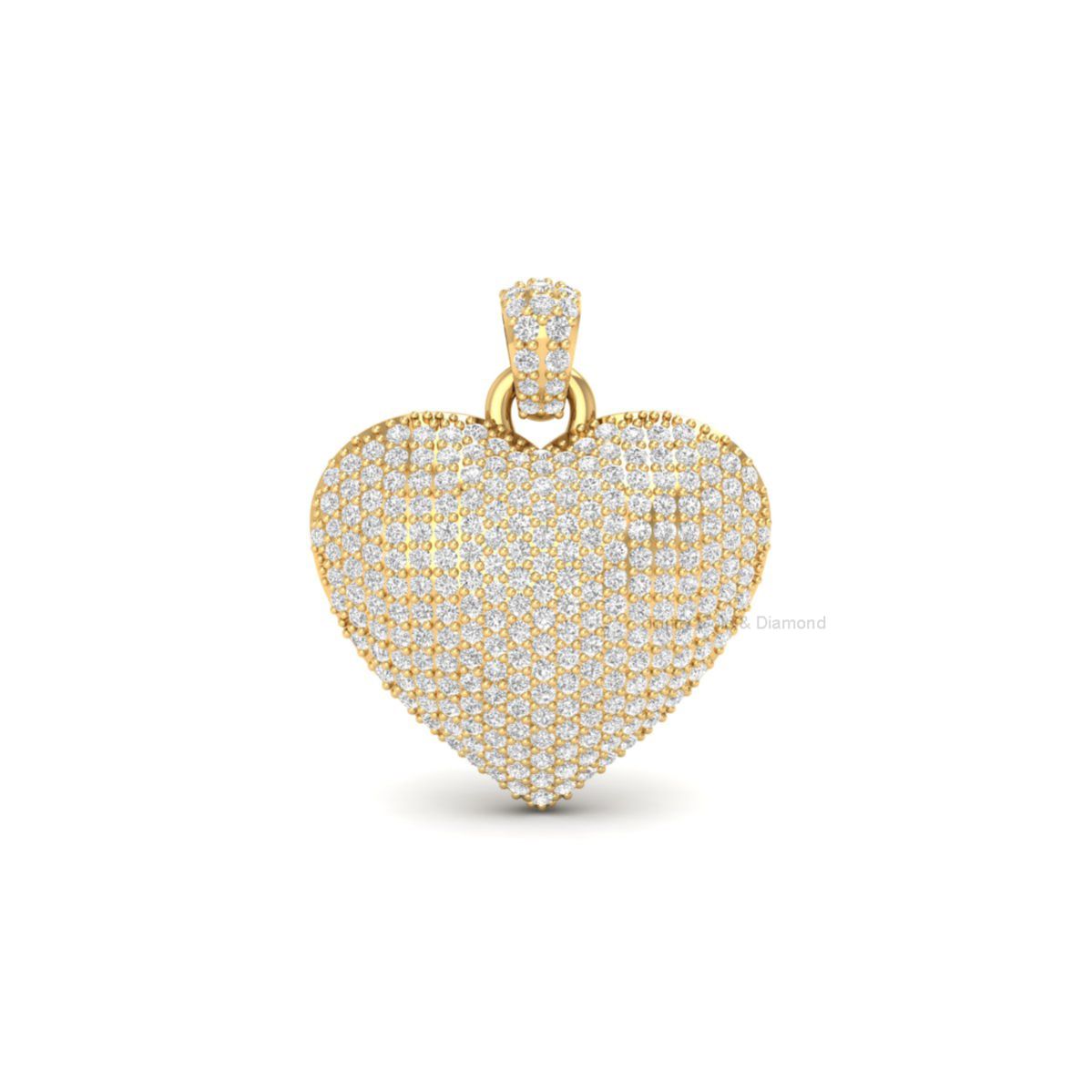 Moissanite Pave Heart ...